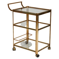 France 1980's Rare 3 Shelf Finely Crafted Barcart