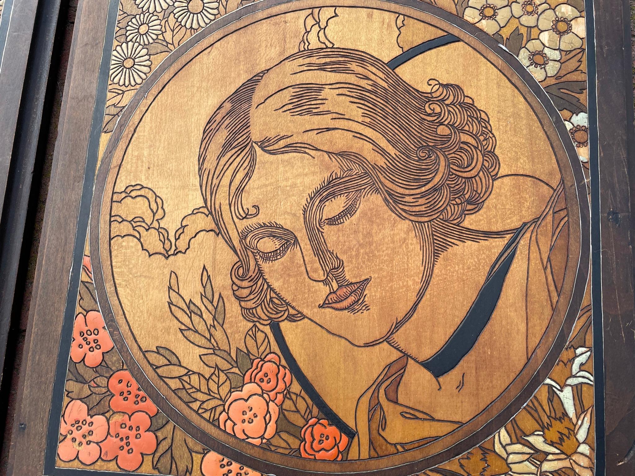 France - Art Déco - Magnifique ensemble de panneaux Quatre Saisons pour femmes - 1930 en vente 1