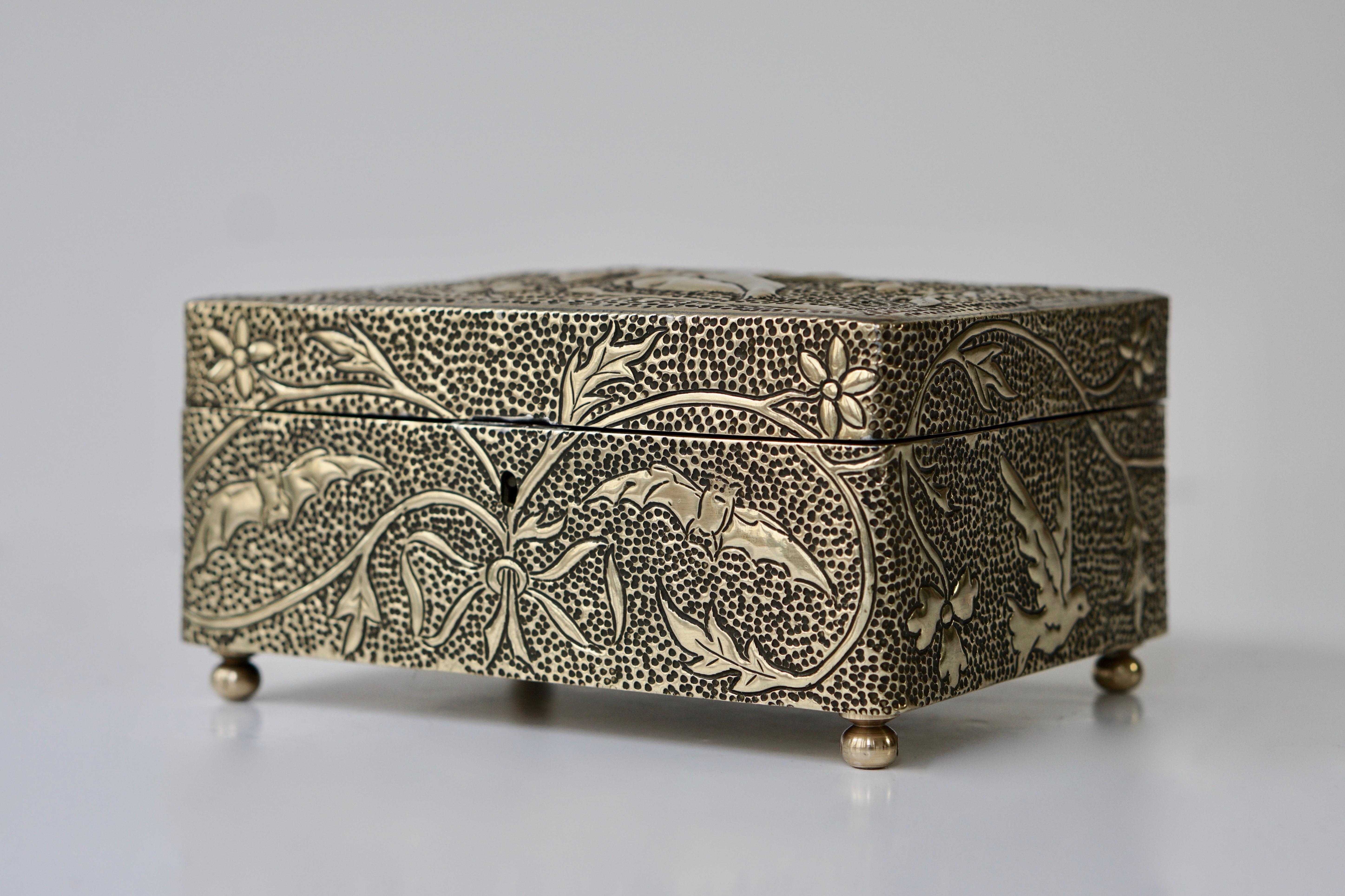 art nouveau jewelry casket