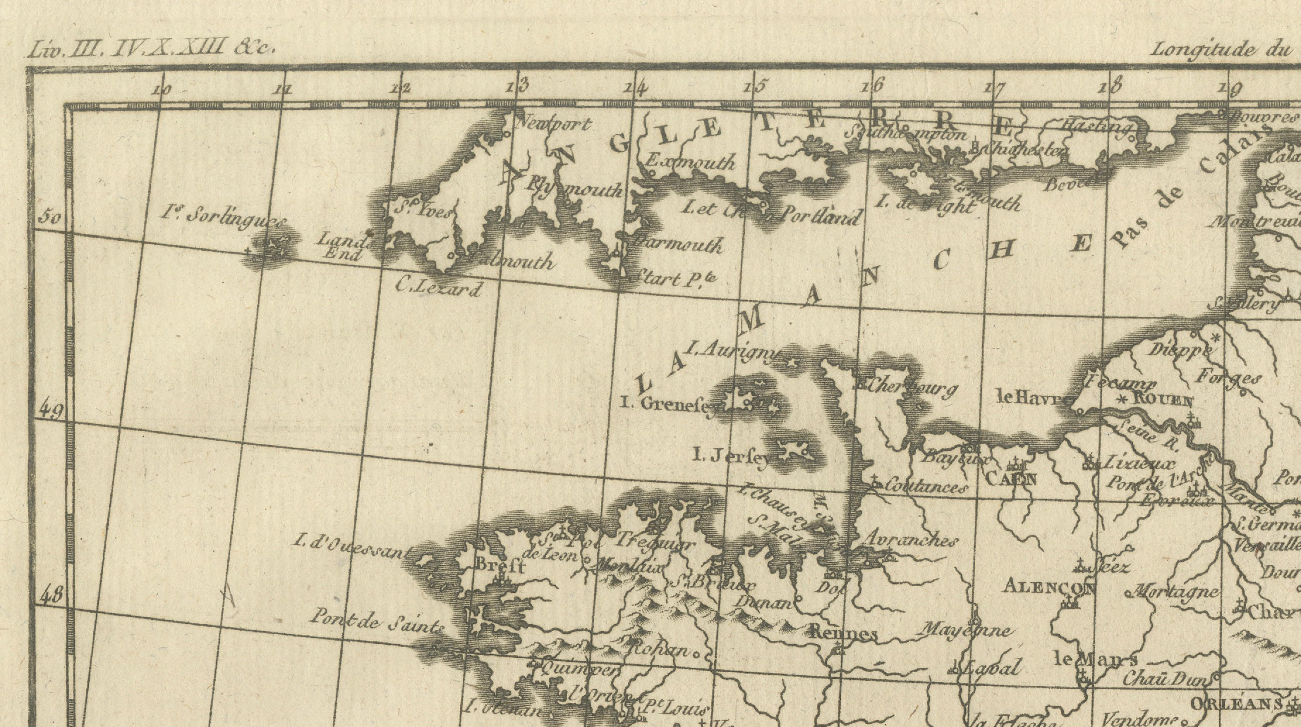 France at the Age of Enlightenment – Rigobert Bonne Antique Map, c.1780