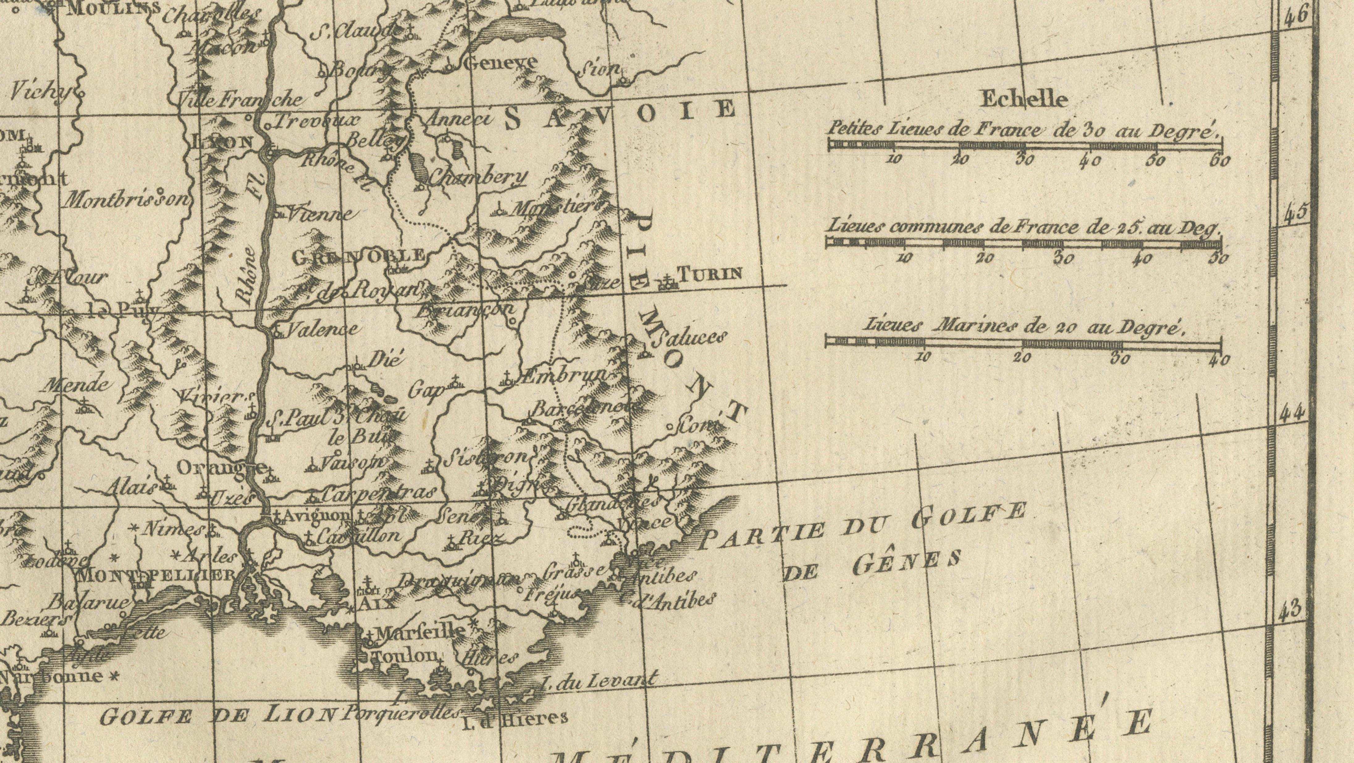 France at the Age of Enlightenment – Rigobert Bonne Antique Map, c.1780