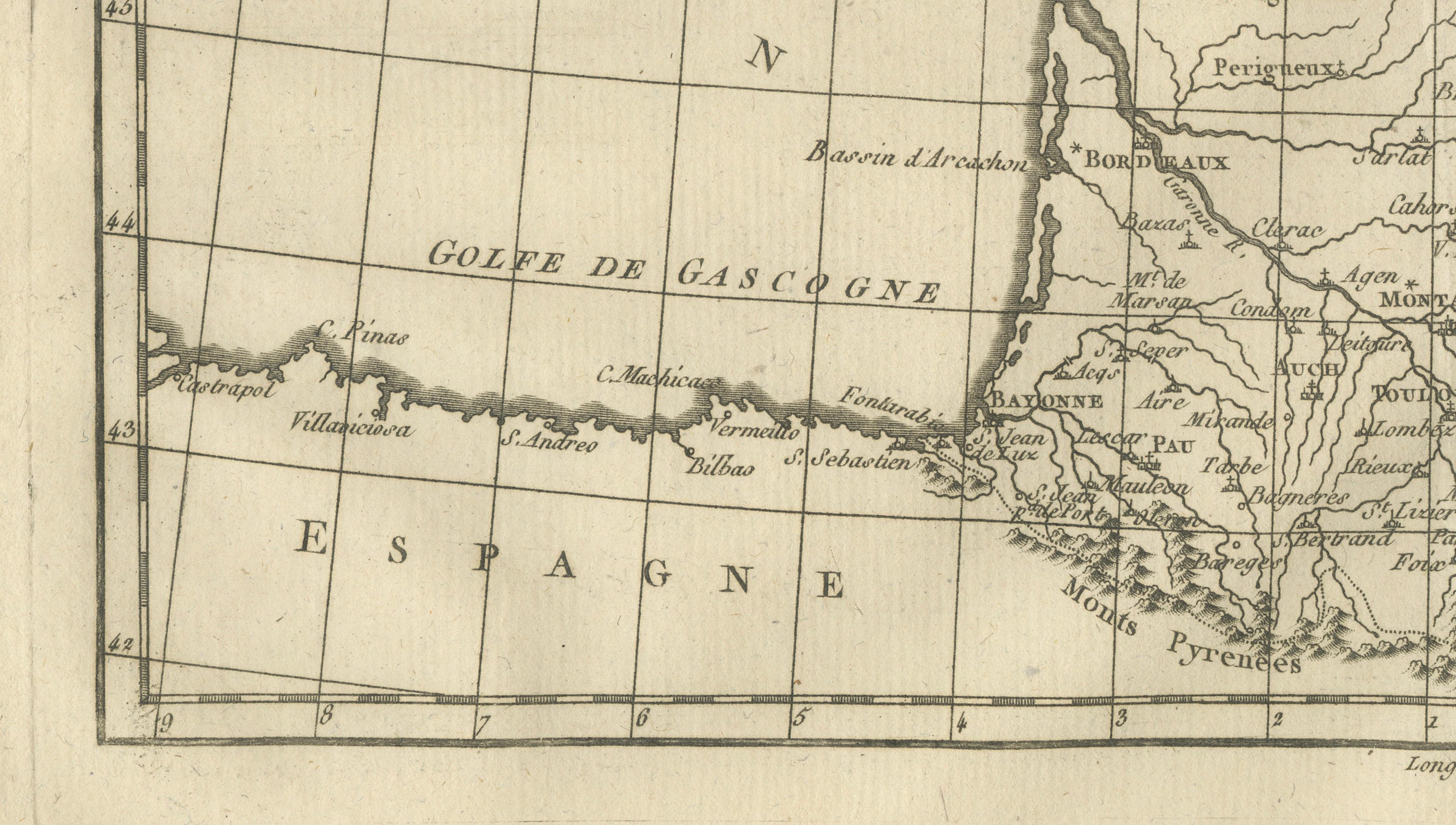 France at the Age of Enlightenment – Rigobert Bonne Antique Map, c.1780