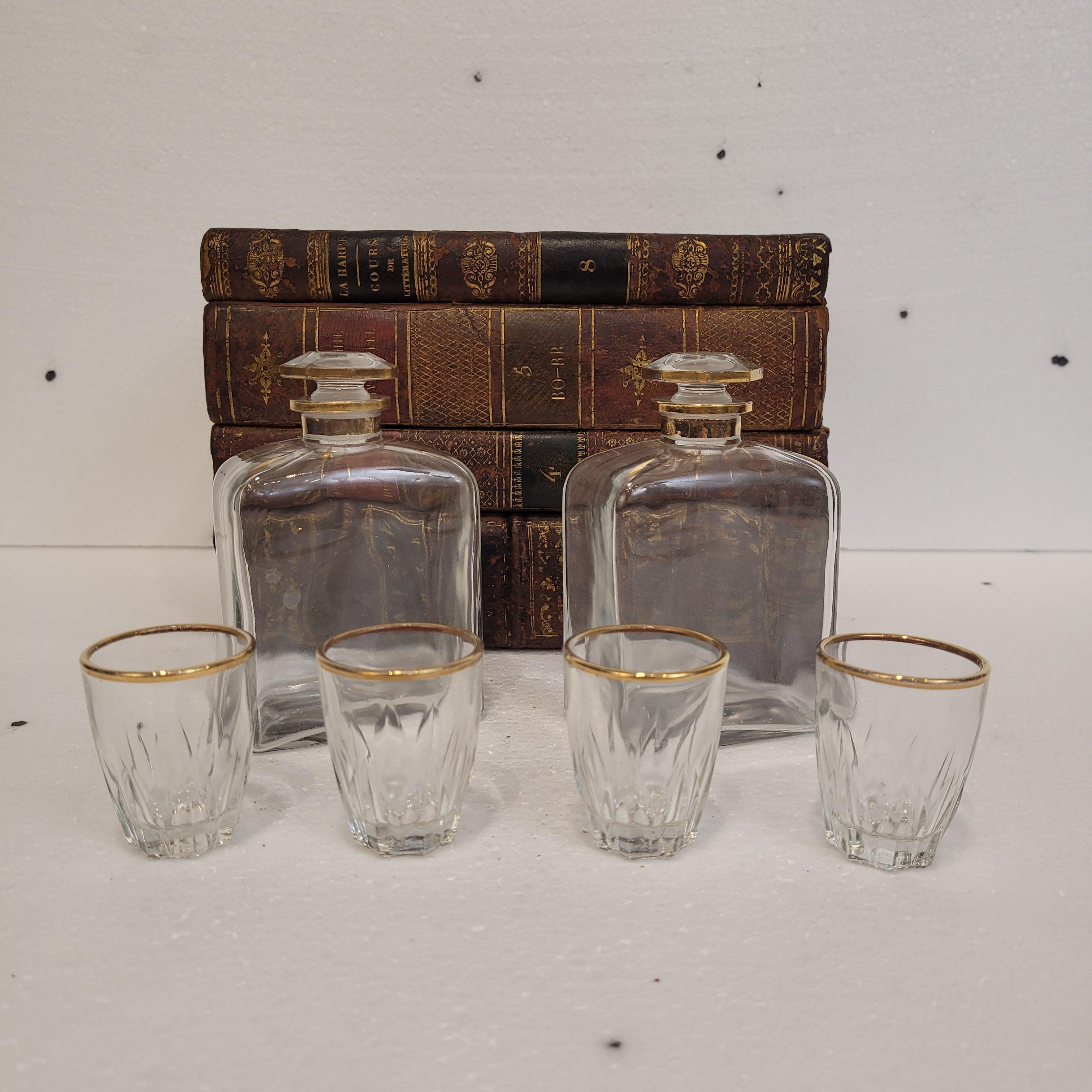 France box in the shape of books or Tantalo books Liquor set - leather For Sale 8