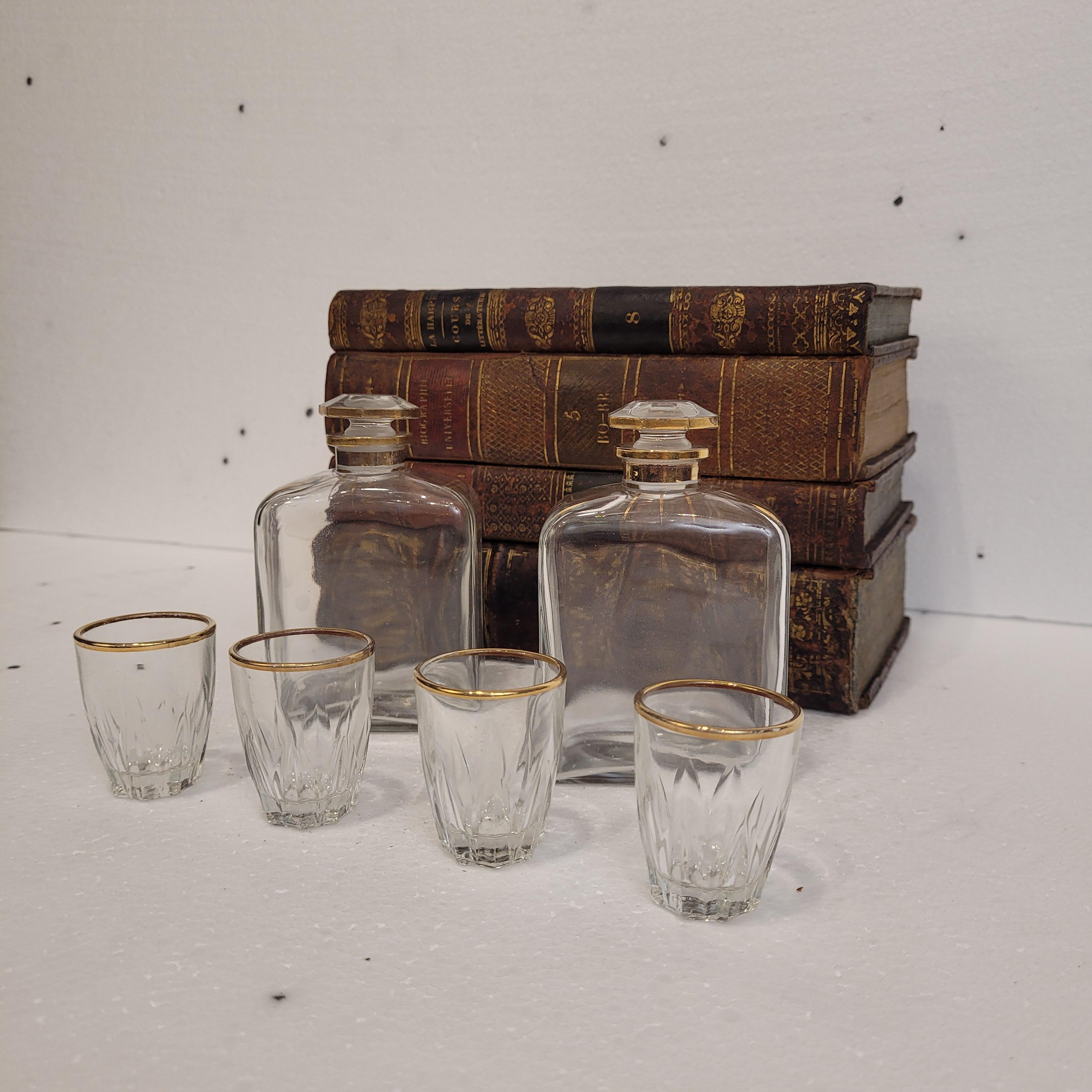 France box in the shape of books or Tantalo books Liquor set - leather For Sale 11