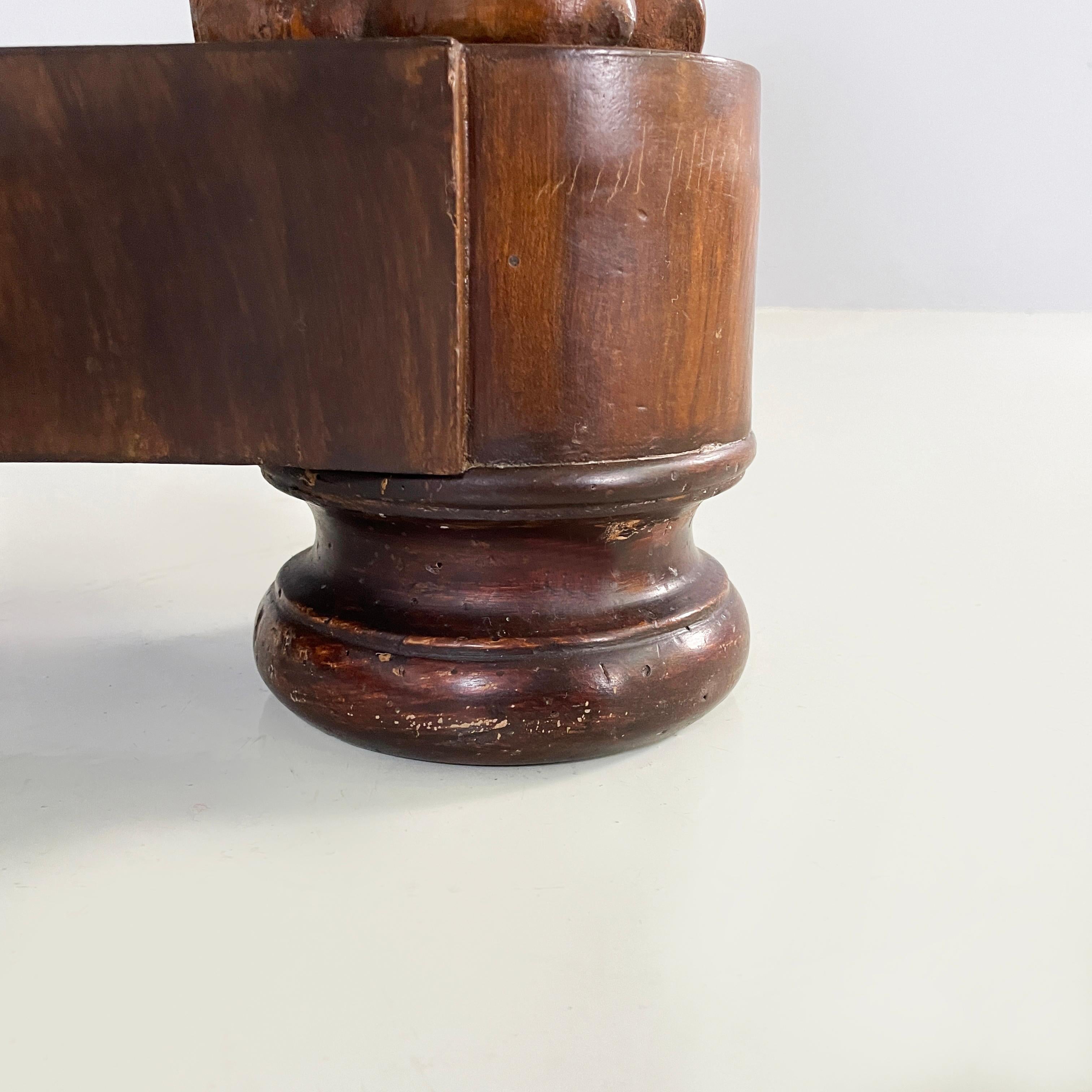 Italian Carlo X Wall console in white marble and wood, early 1800s For Sale 10