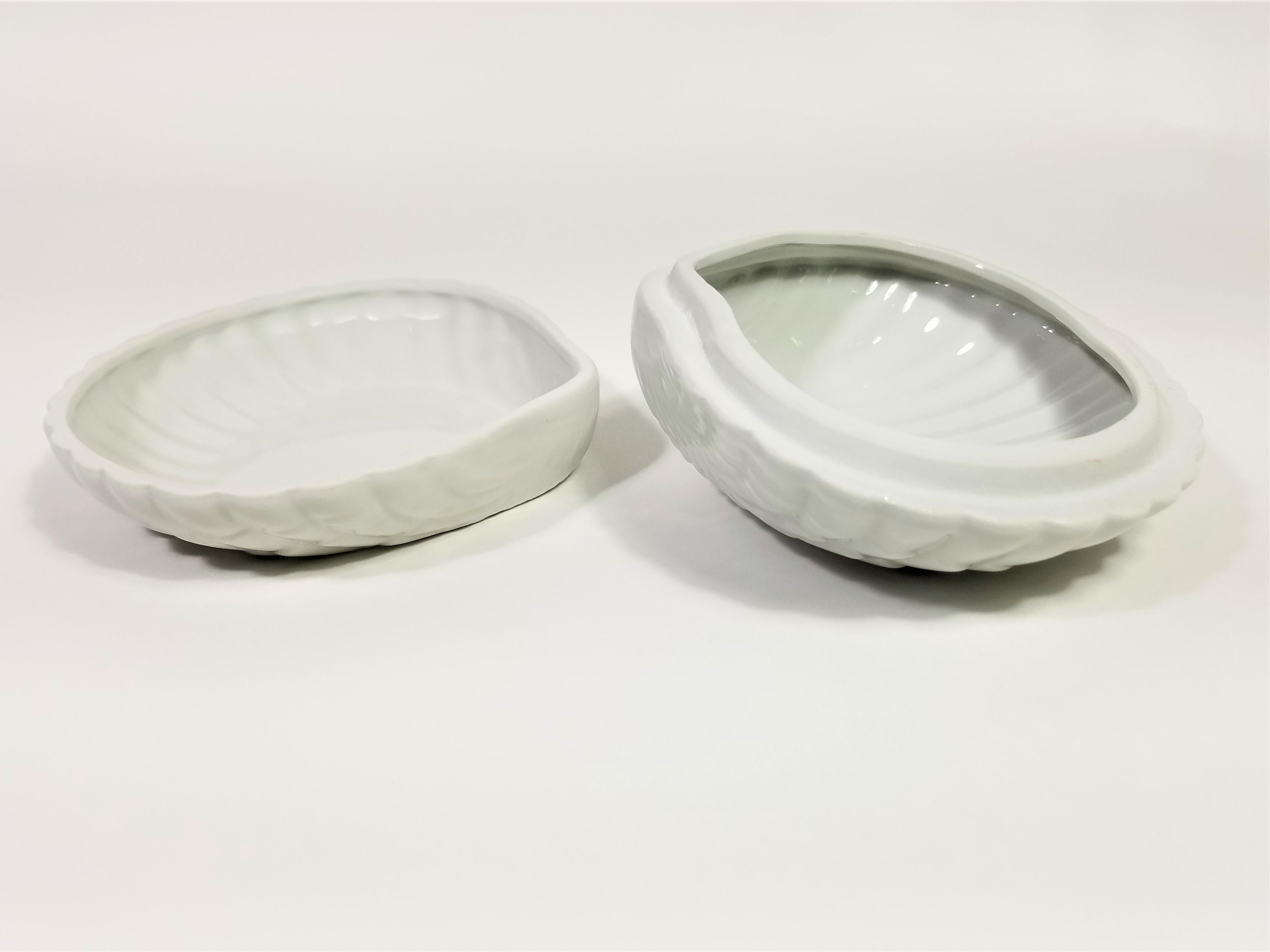 France Porcelain Ceramic Clam Shell Midcentury For Sale 3