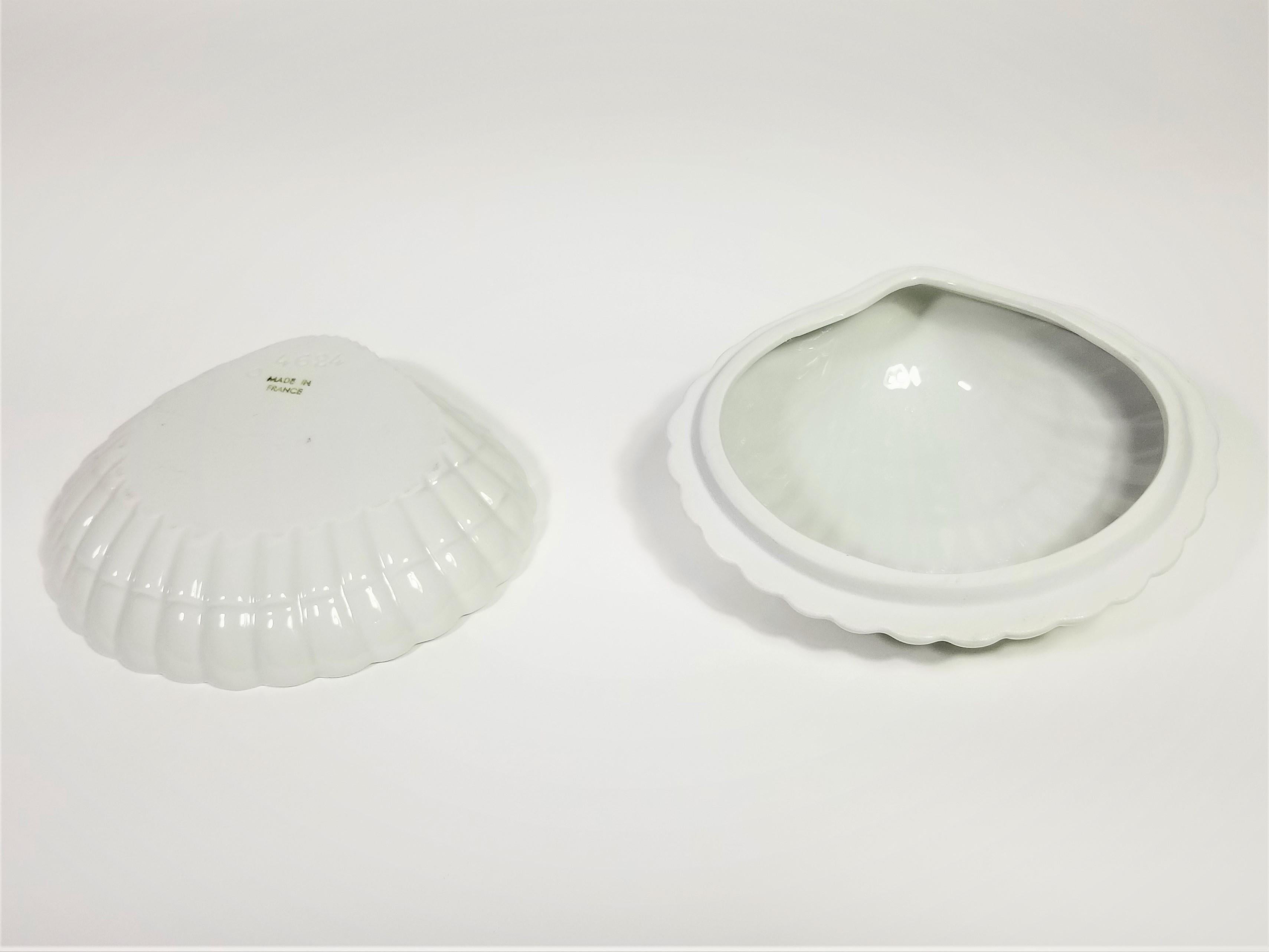 France Porcelain Ceramic Clam Shell Midcentury For Sale 2
