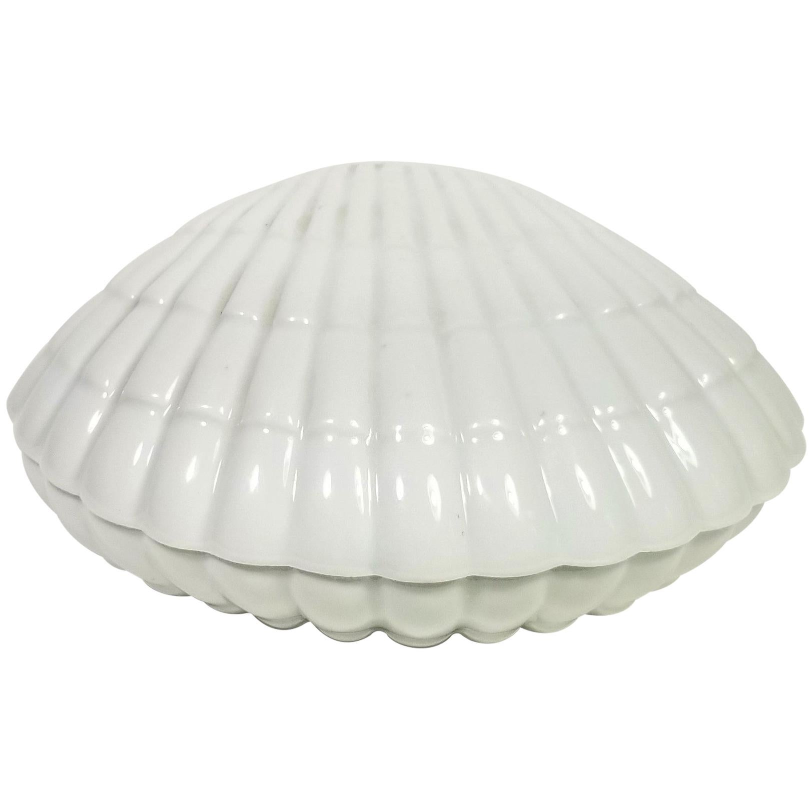 France Porcelain Ceramic Clam Shell Midcentury For Sale