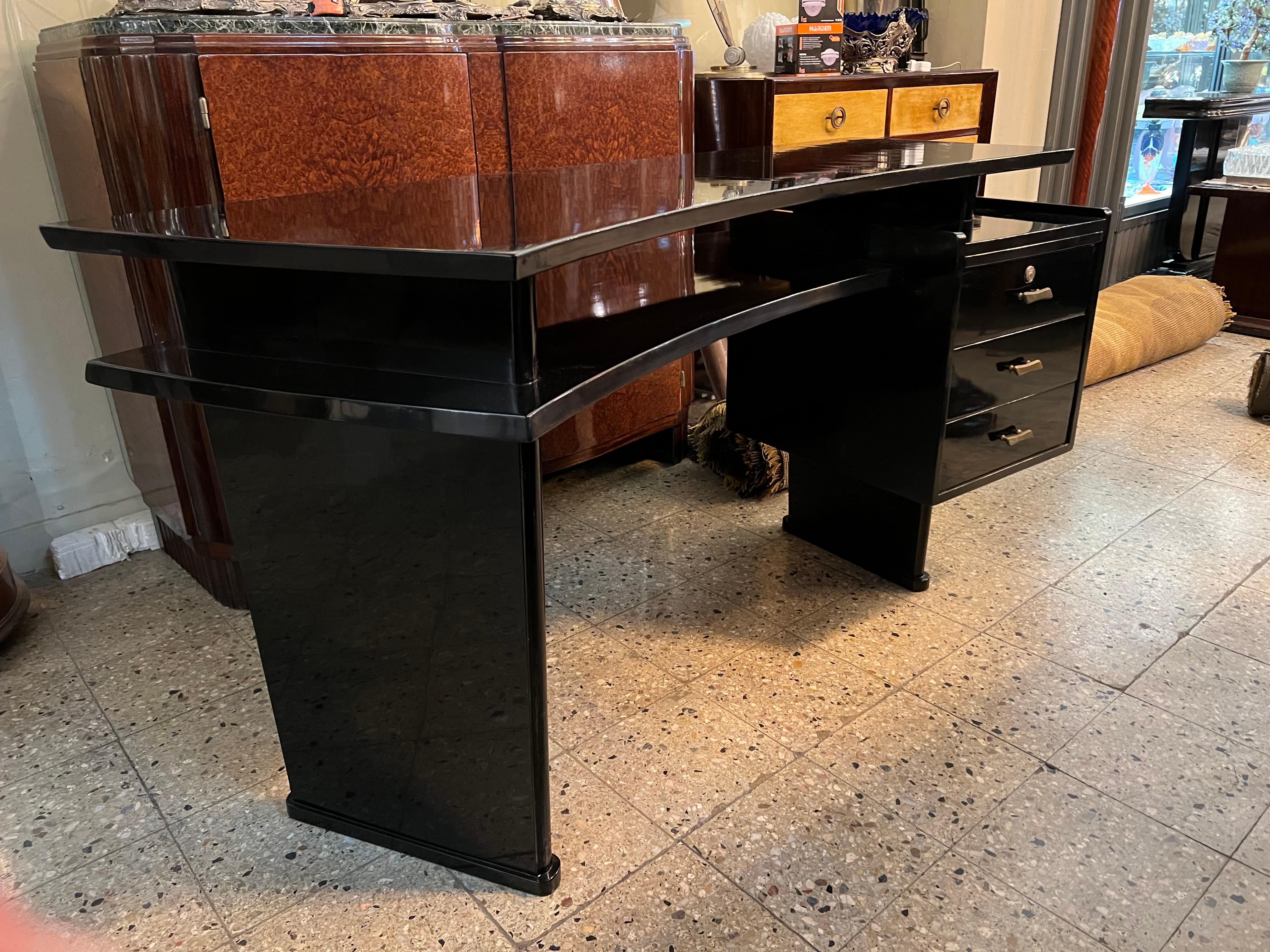 France Desk Art Deco, 1950, France, Material: Wood Attributed to Jean Souvrain For Sale 6