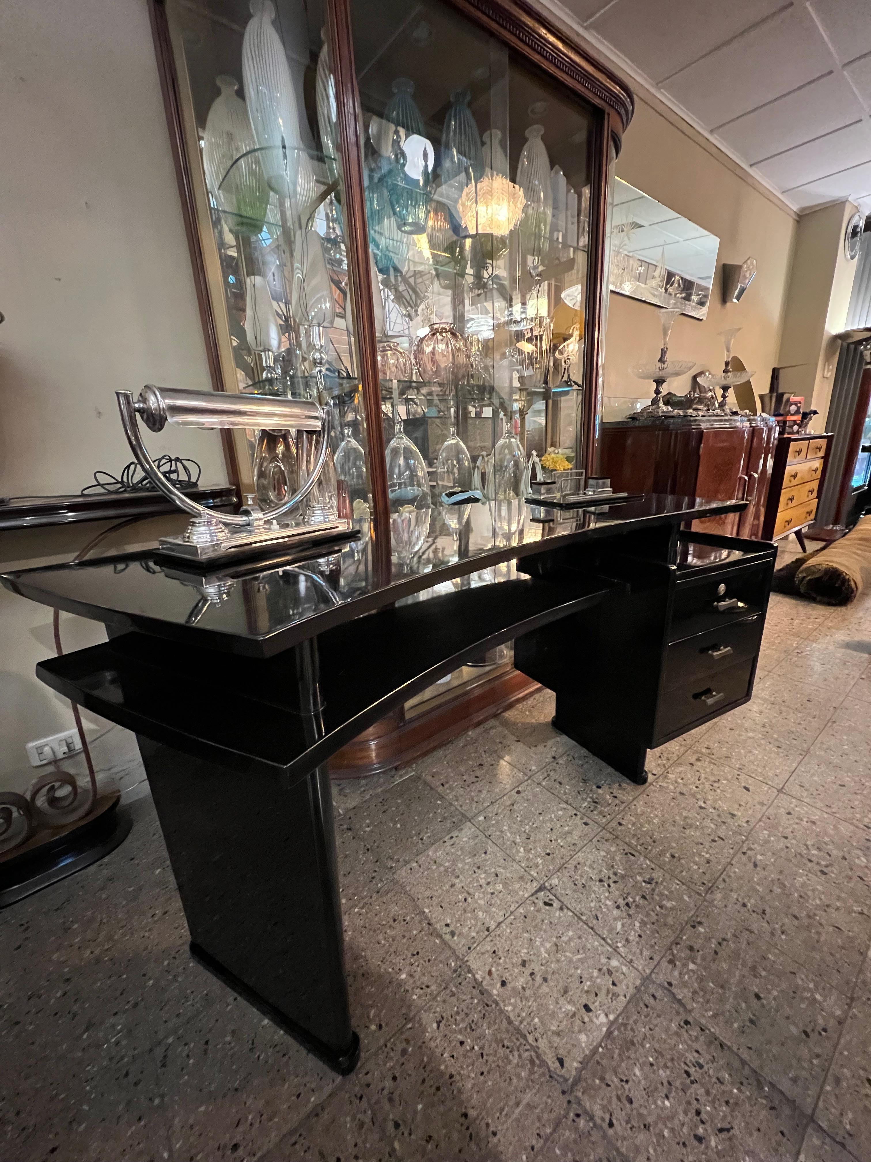 France Desk Art Deco, 1950, France, Material: Wood Attributed to Jean Souvrain 4