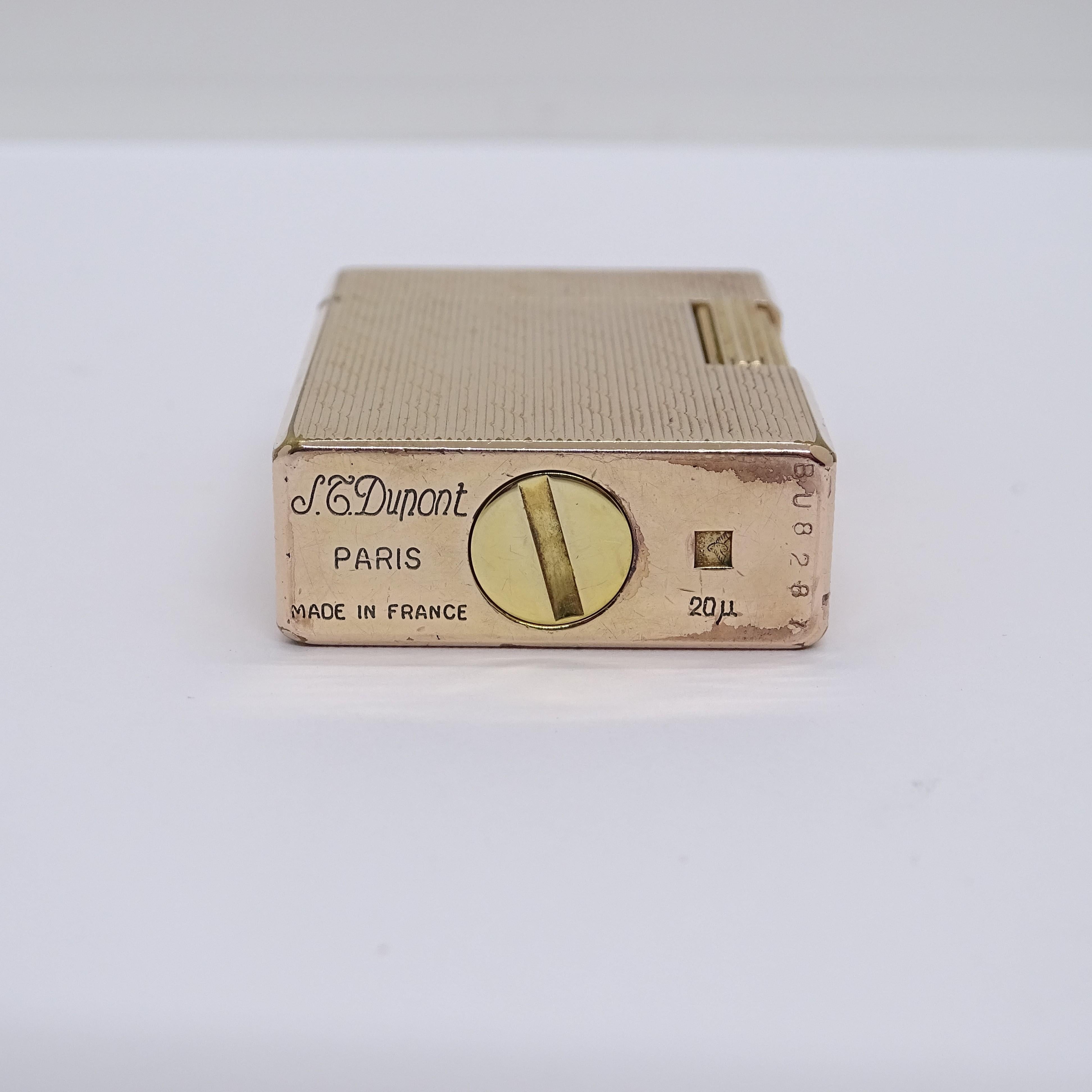 France  Dupont Line 1 lighter, gold plated, ff. 20th century For Sale 13