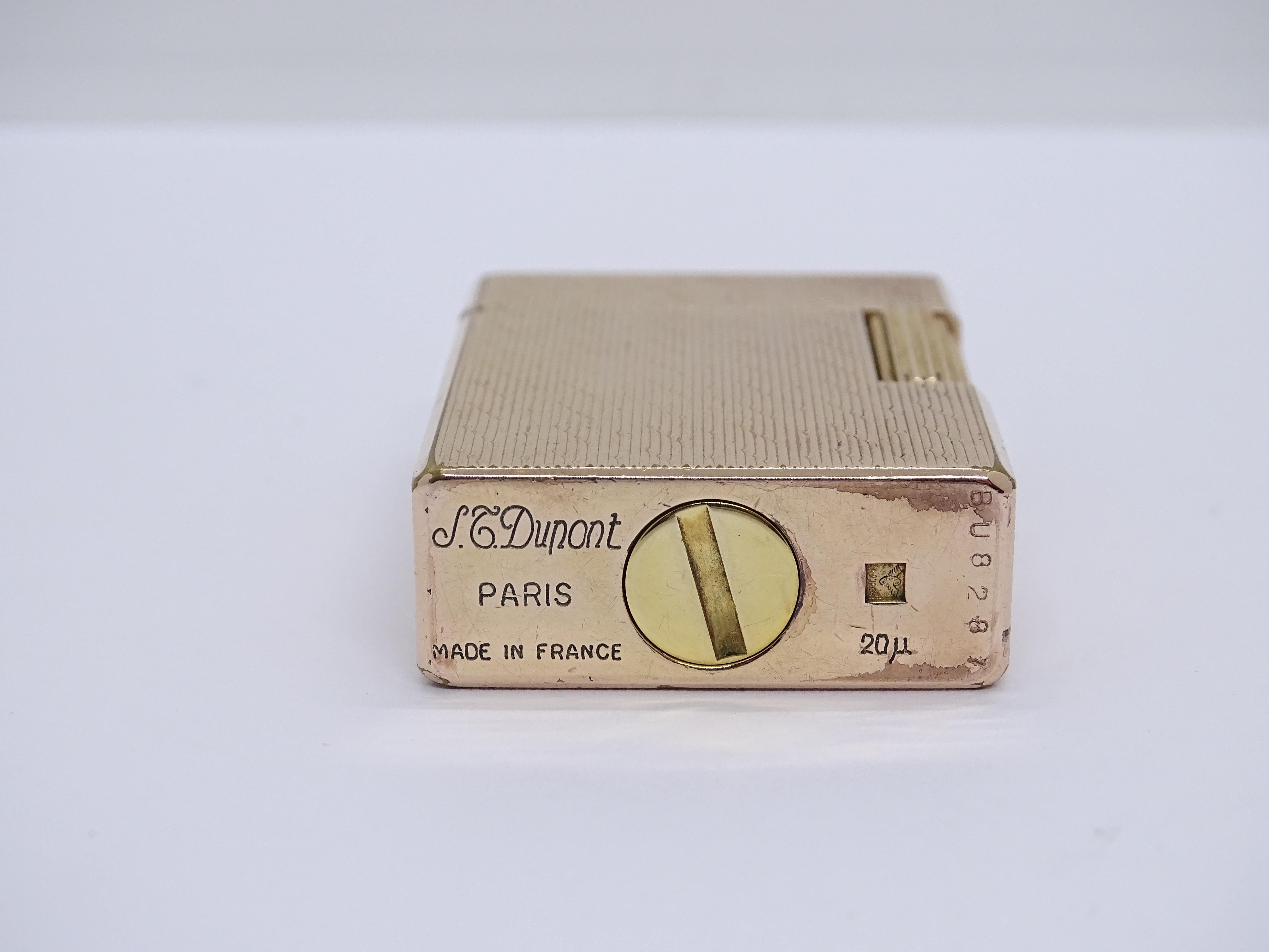 Frankreich  Dupont Line 1 Feuerzeug, vergoldet, ff. 20. Jahrhundert im Angebot 14