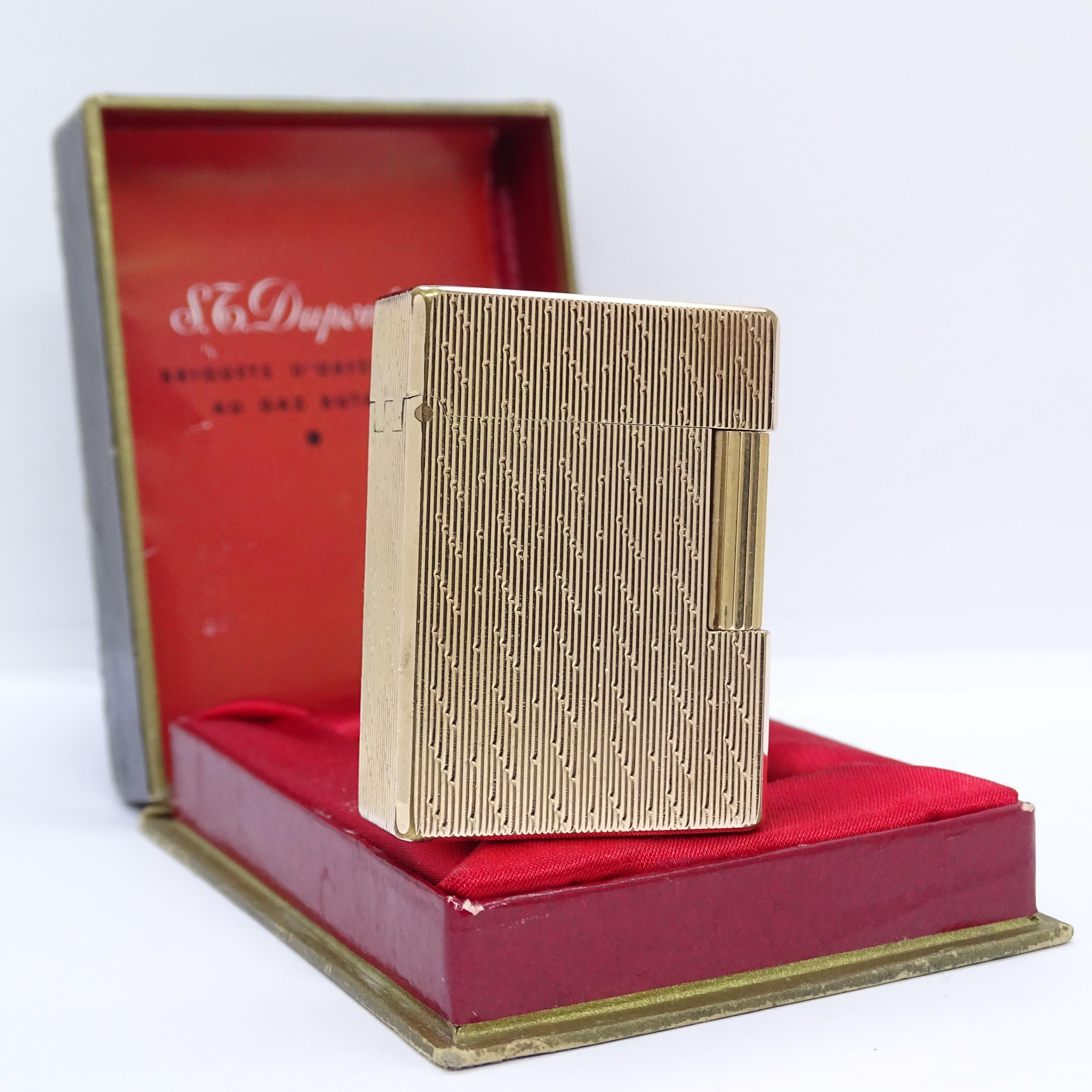 France  Dupont Line 1 lighter, gold plated, ff. 20th century For Sale 4