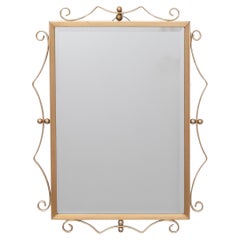 Francia Elegante Espejo de Pared de Aluminio Años 50
