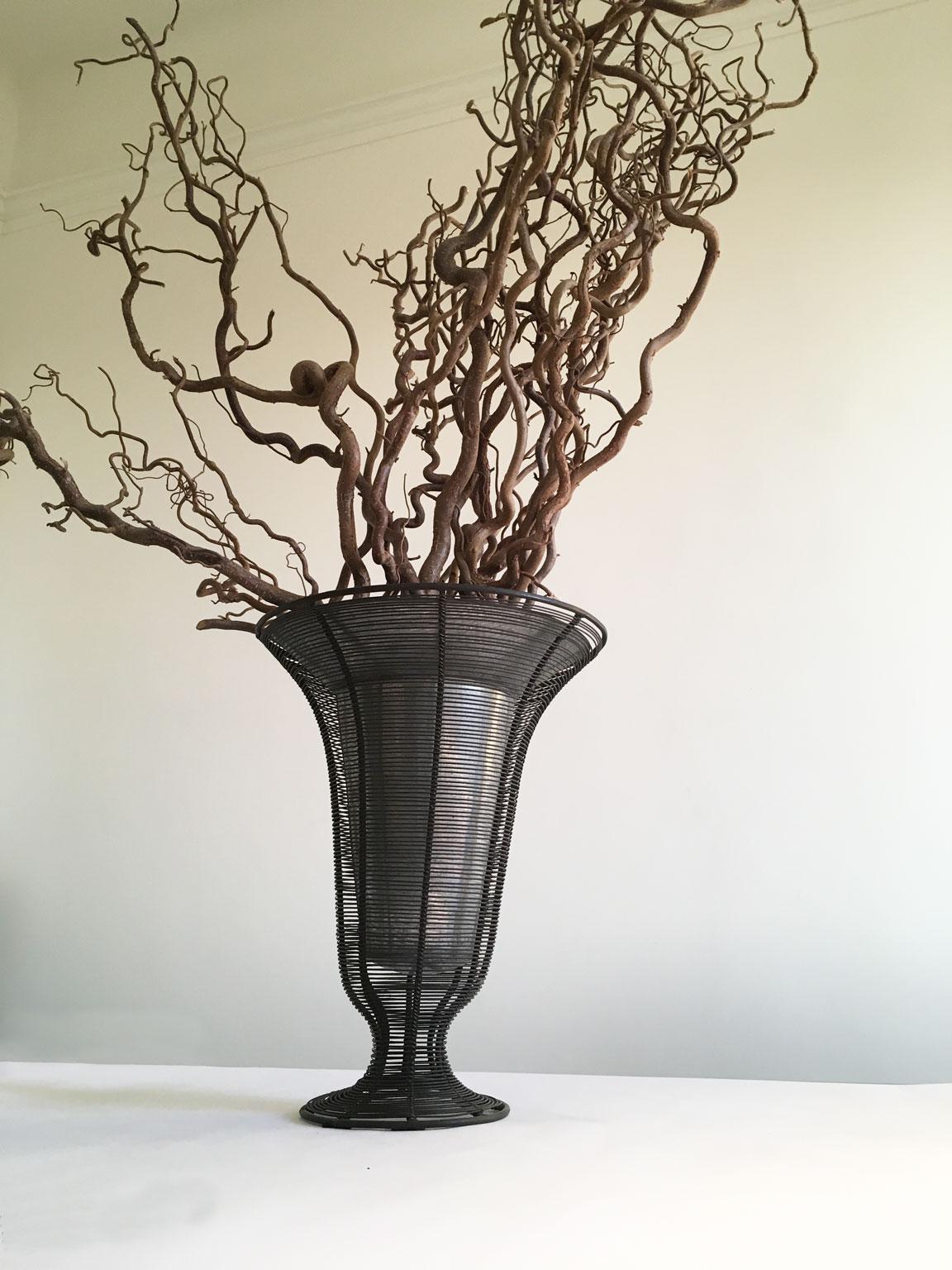 France Iron Wire Minimalist Vase and Planter Bowl For Sale 3