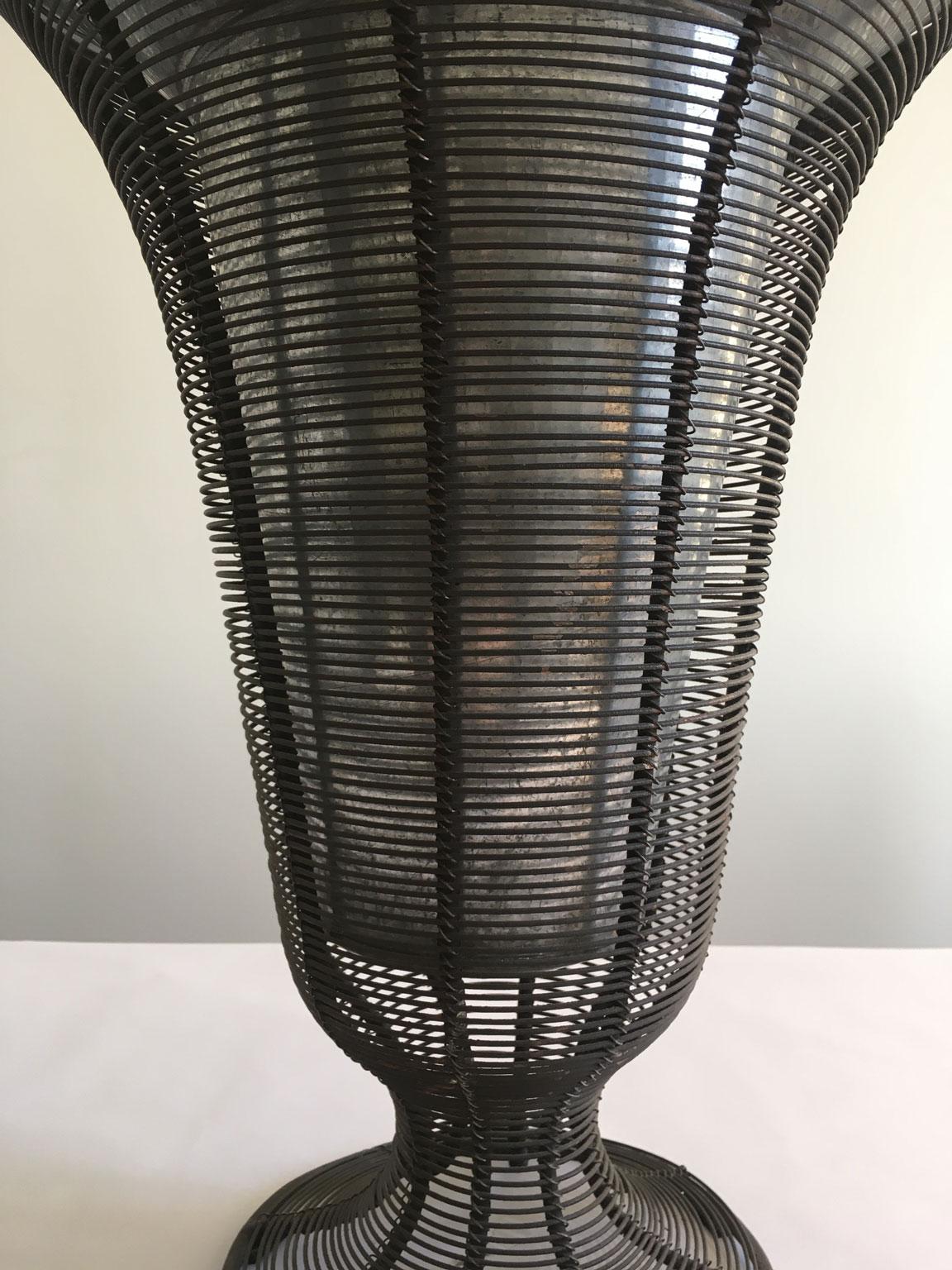 French Provincial France Iron Wire Minimalist Vase and Planter Bowl For Sale