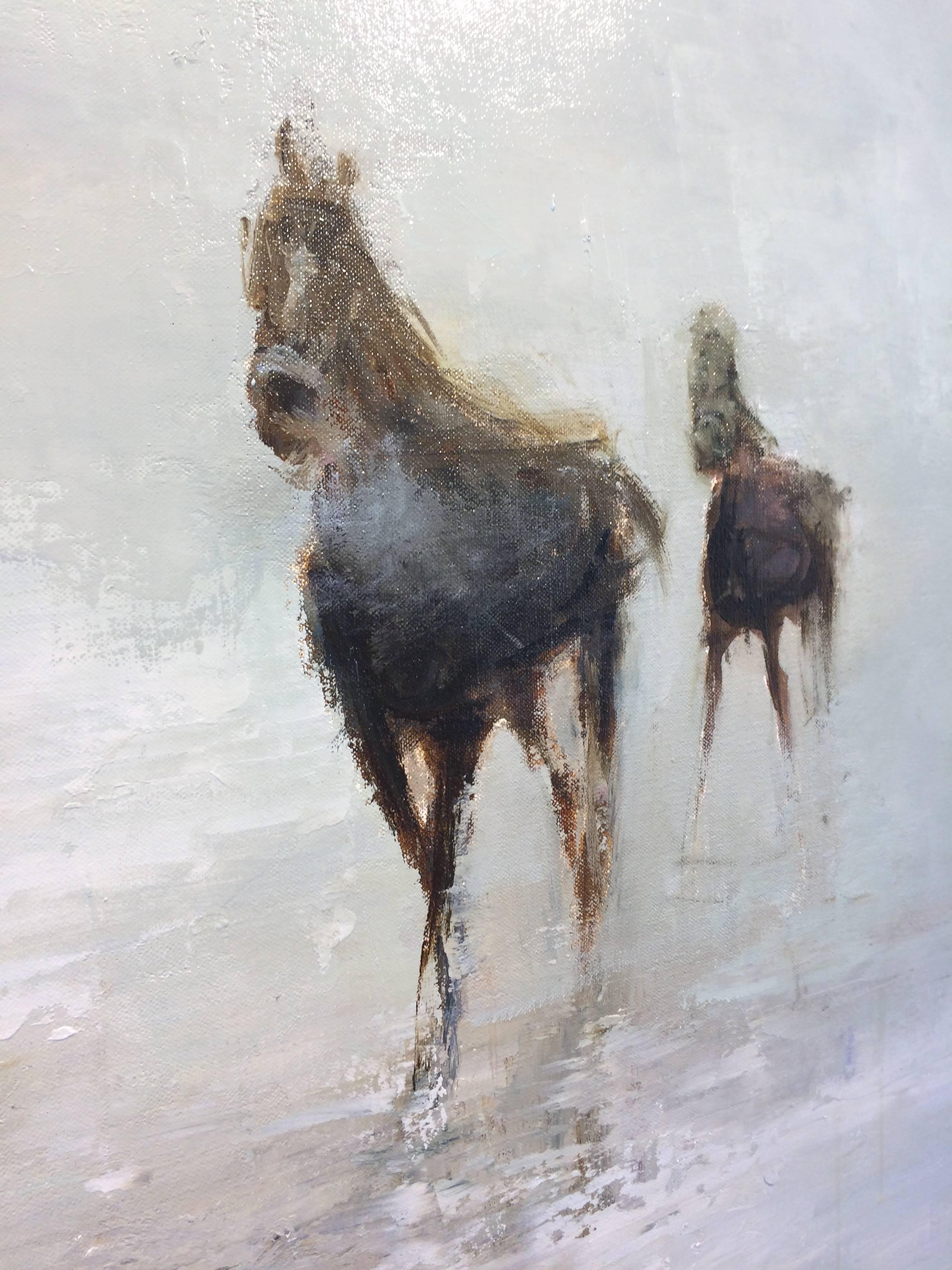 Run Softly Till I end My Song - Painting by France Jodoin