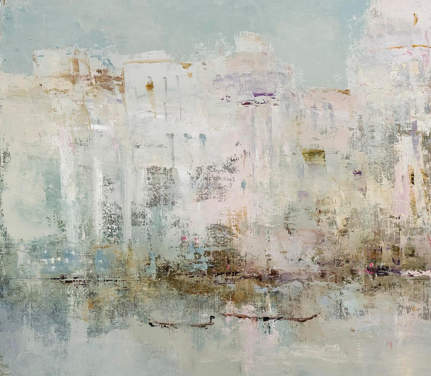We Will Dip Our Hands to Feel What Can't Be Seen - Painting by France Jodoin