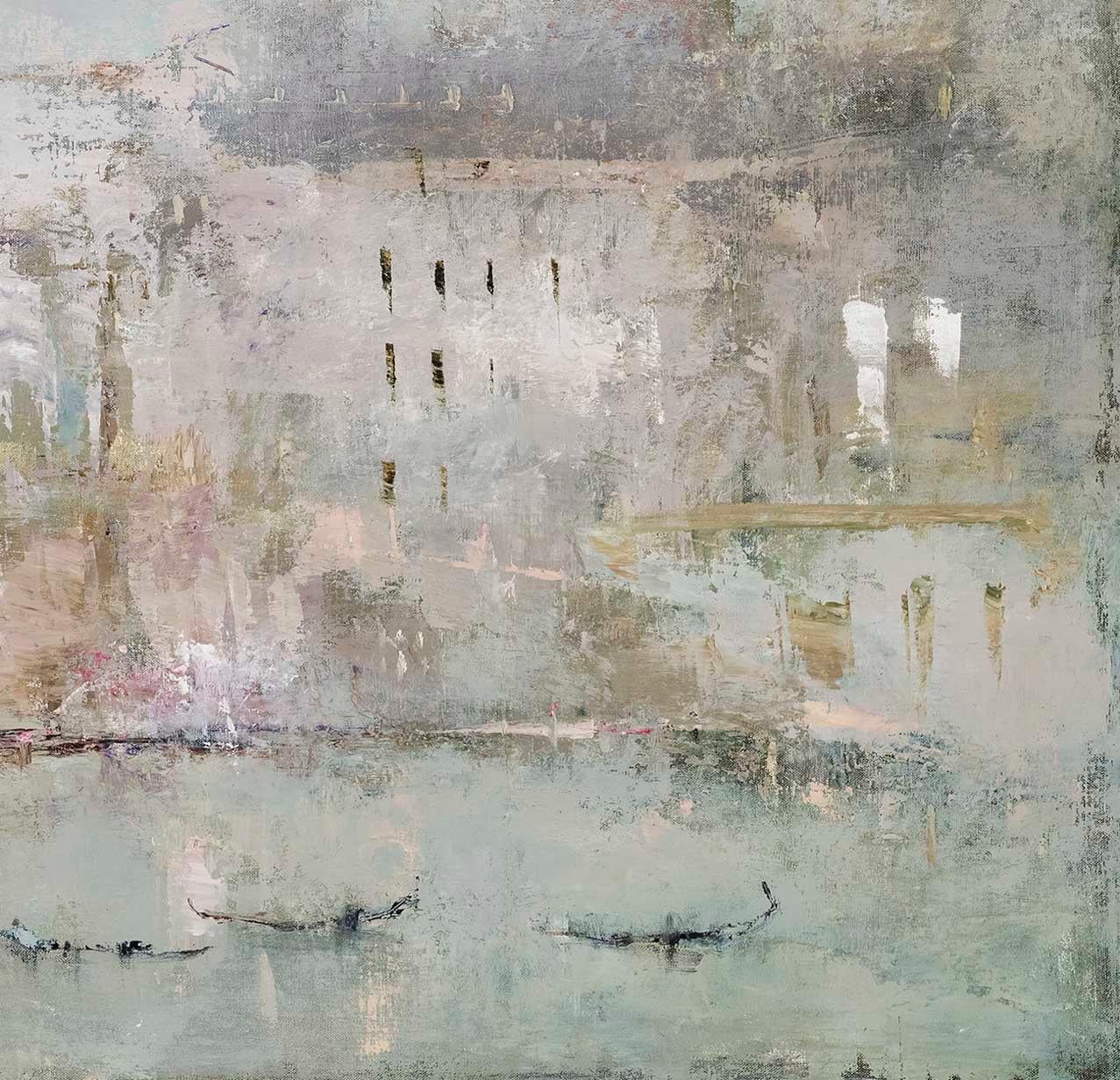 We Will Dip Our Hands to Feel What Can't Be Seen - Impressionist Painting by France Jodoin