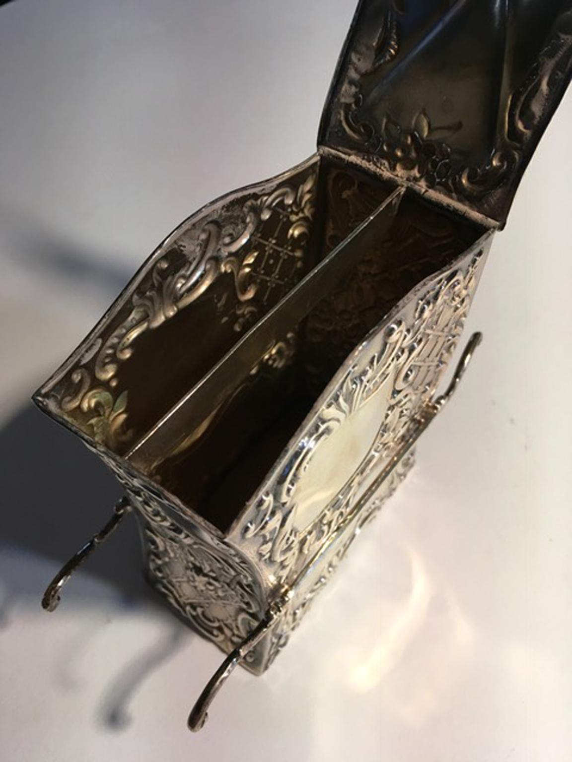 French France Late 18th Century Baroque Silver Box For Sale