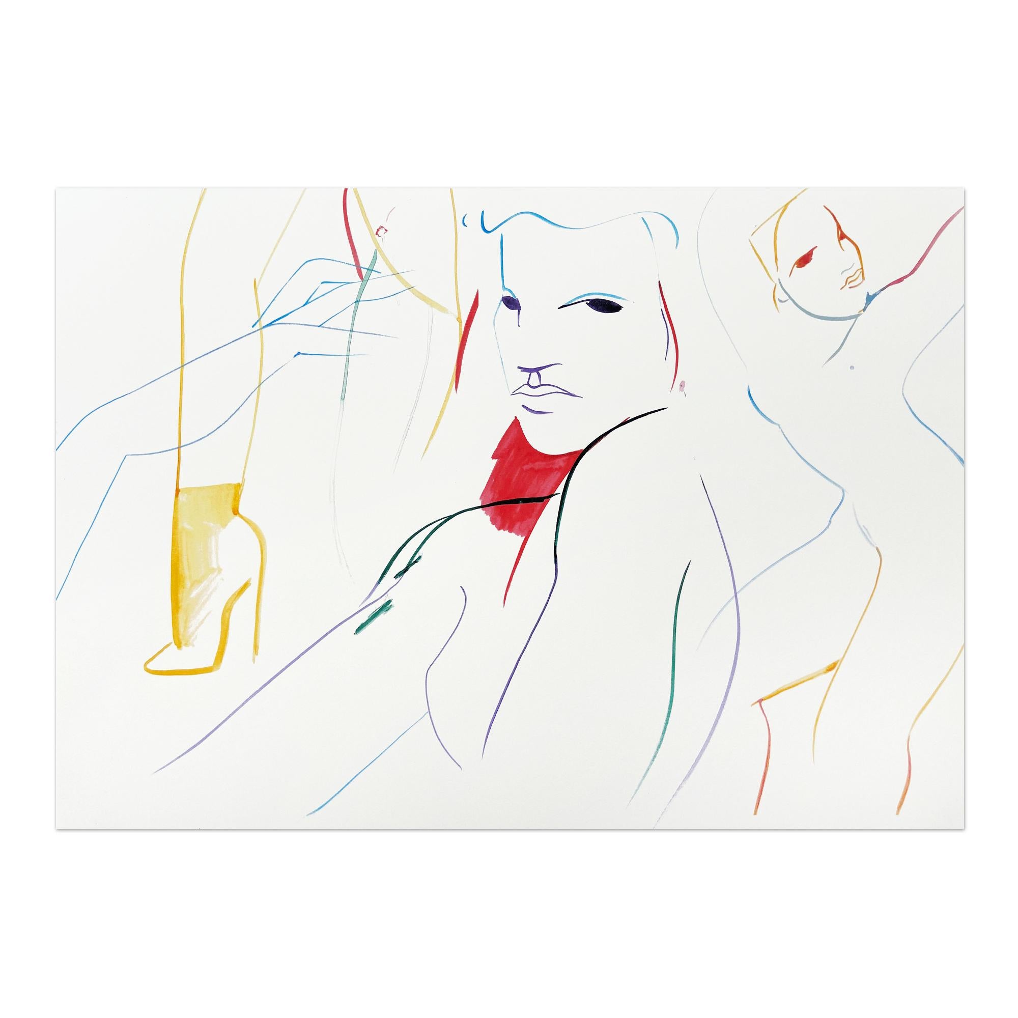 France-Lise McGurn (británica, nacida en 1983)
Dream bod y Bronco, 2020
Soporte: Serigrafía en 14 colores sobre papel
Dimensiones: 42 cm x 60 cm
Edición de 80: Firmada y numerada a mano 
Estado: Menta