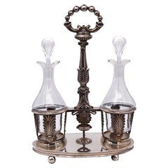France Lyon 1838 By Armand Caillat Neoclassical Hoilier Cruet Set .950 Sterling