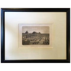 France Mid-19th Century  Impression noir et blanc Grand Carrousel
