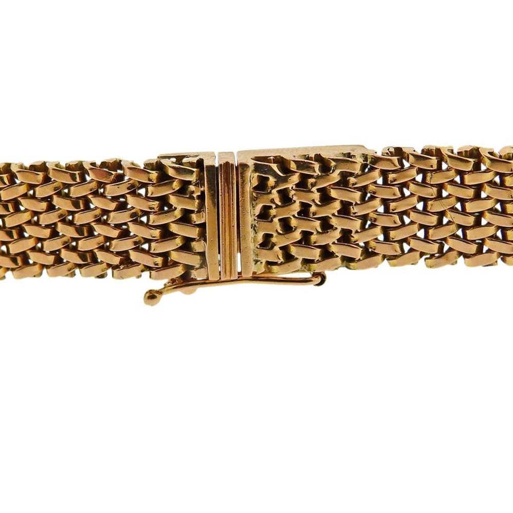 France Midcentury Diamond Gold Necklace 1