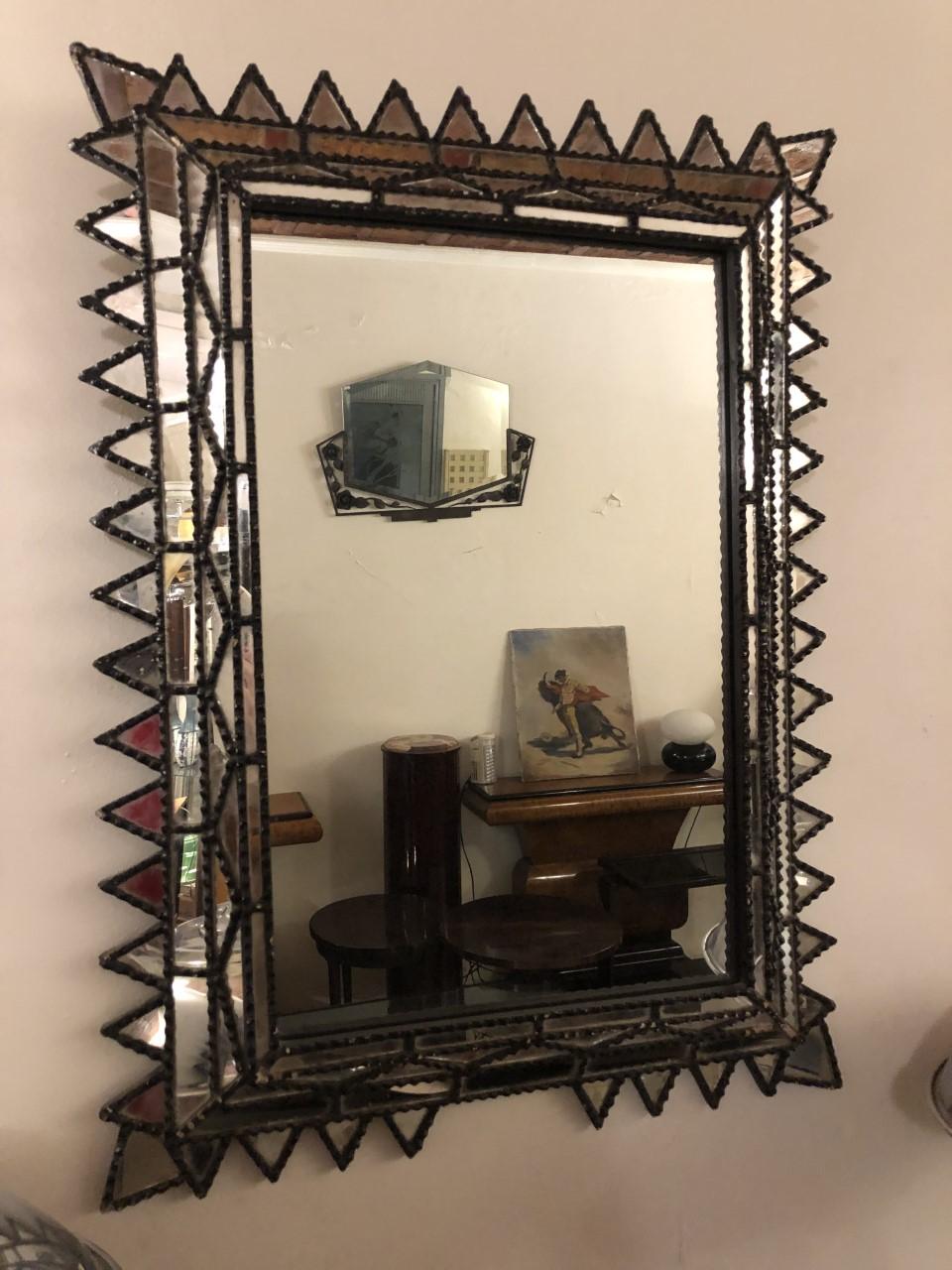 France : Mirror in Wood, Year: 1950 For Sale 5