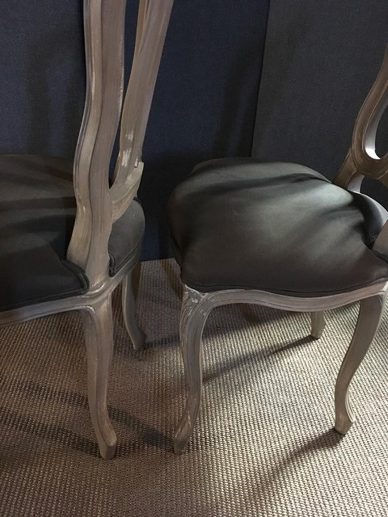 France Pair of Wooden Chairs in Provence Style For Sale at 1stDibs