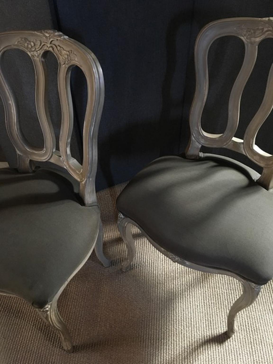 French Provincial Pair of Wooden Chairs  For Sale 11