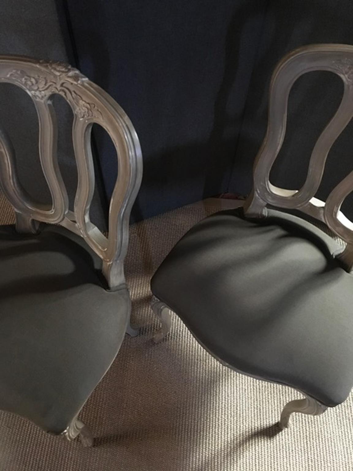 French Provincial Pair of Wooden Chairs  For Sale 3