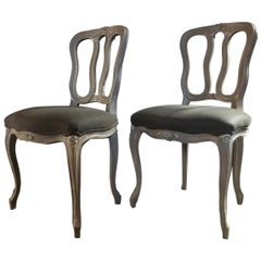 French Provincial Pair of Wooden Chairs