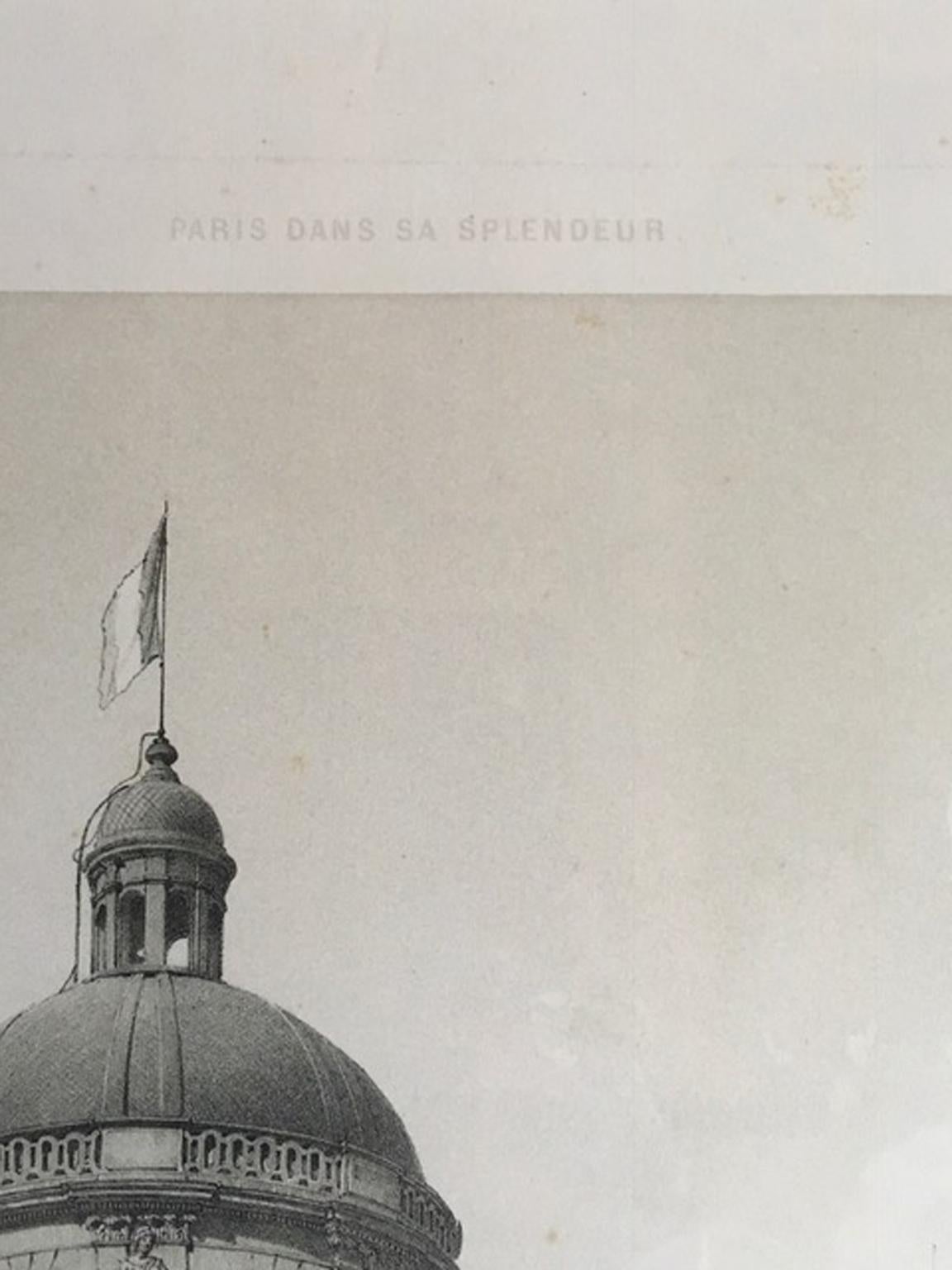 Frankreich Mitte des 19. Jahrhunderts Paris Schwarzweißdruck auf Papier im Angebot 9