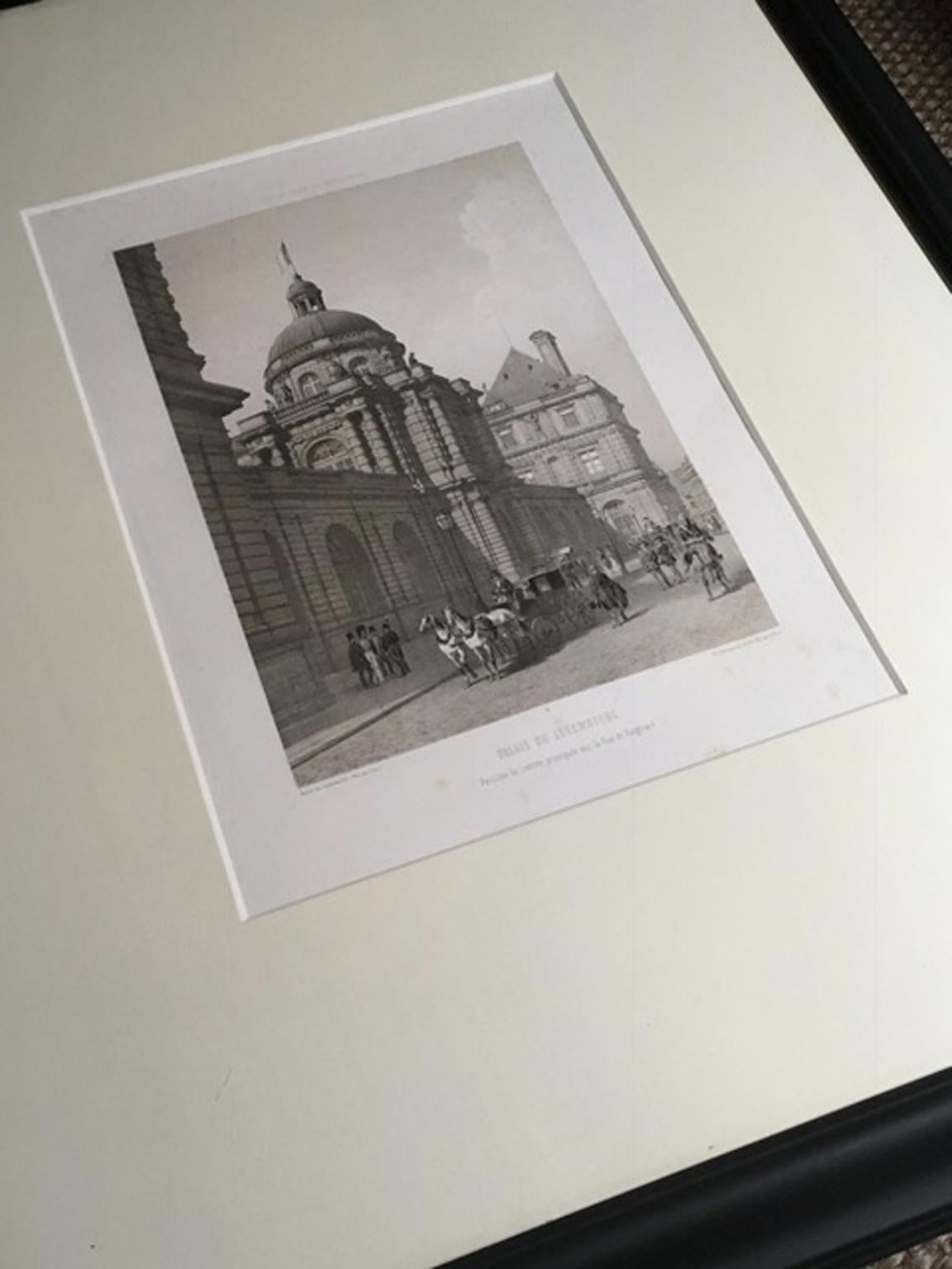 France Mid-19th Century Paris Black and White Print on Paper For Sale 12
