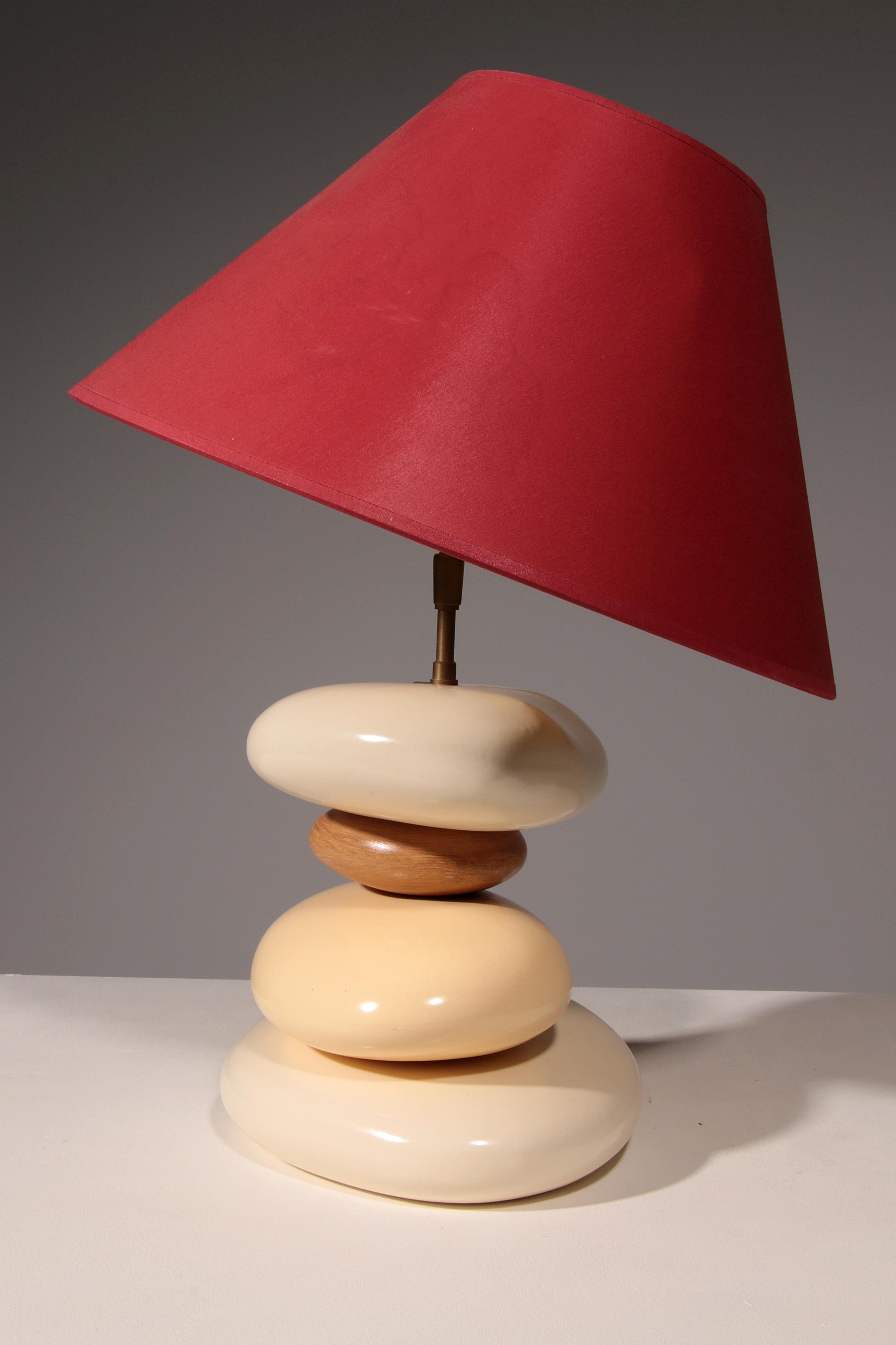 France Pebble table lamp by François Chatain, 1980s im Angebot 4