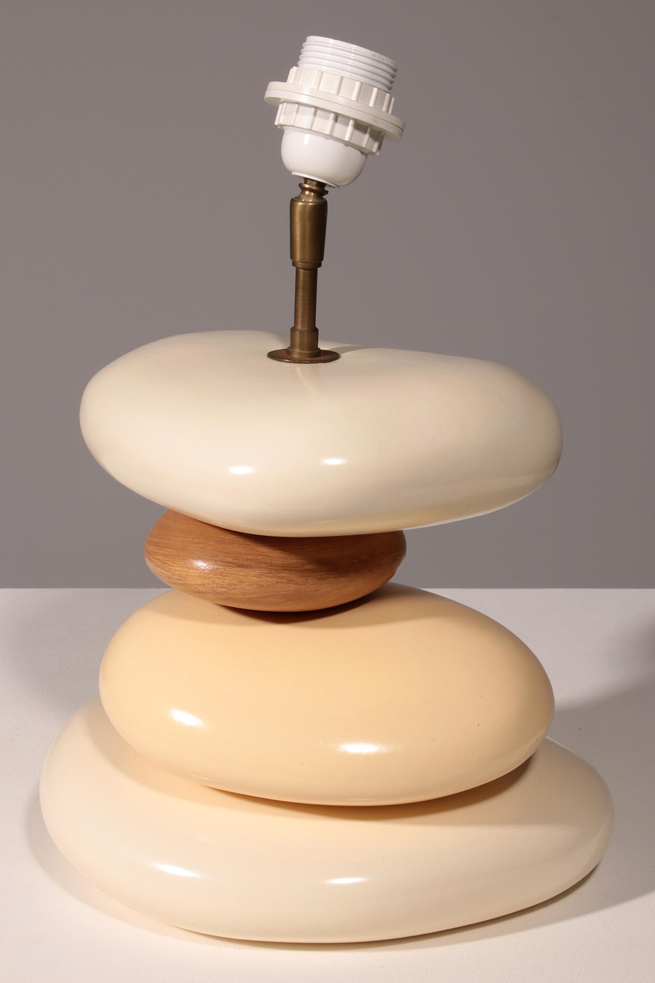 France Pebble table lamp by François Chatain, 1980s im Angebot 5
