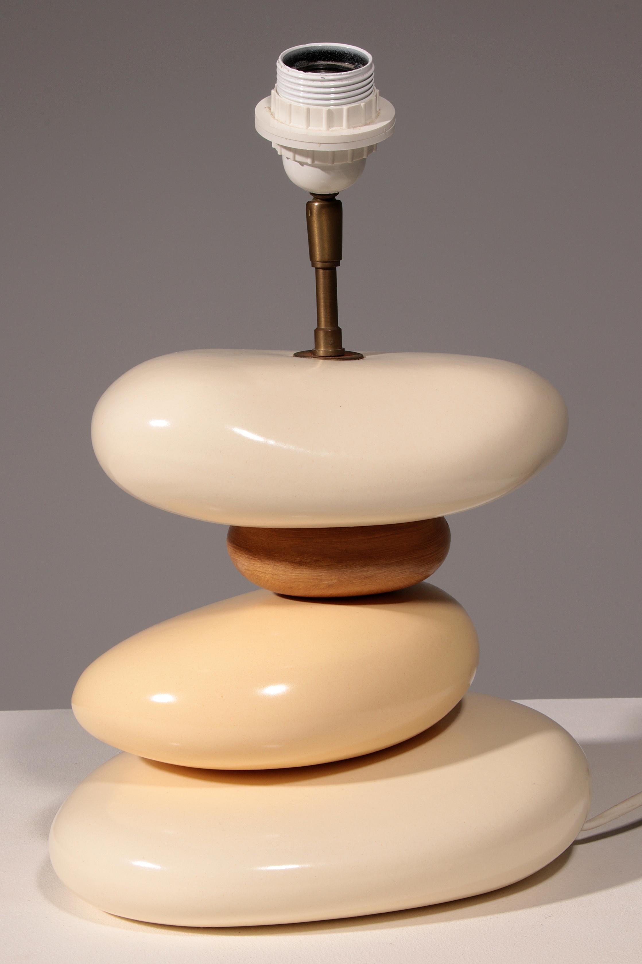 France Pebble table lamp by François Chatain, 1980s im Angebot 6