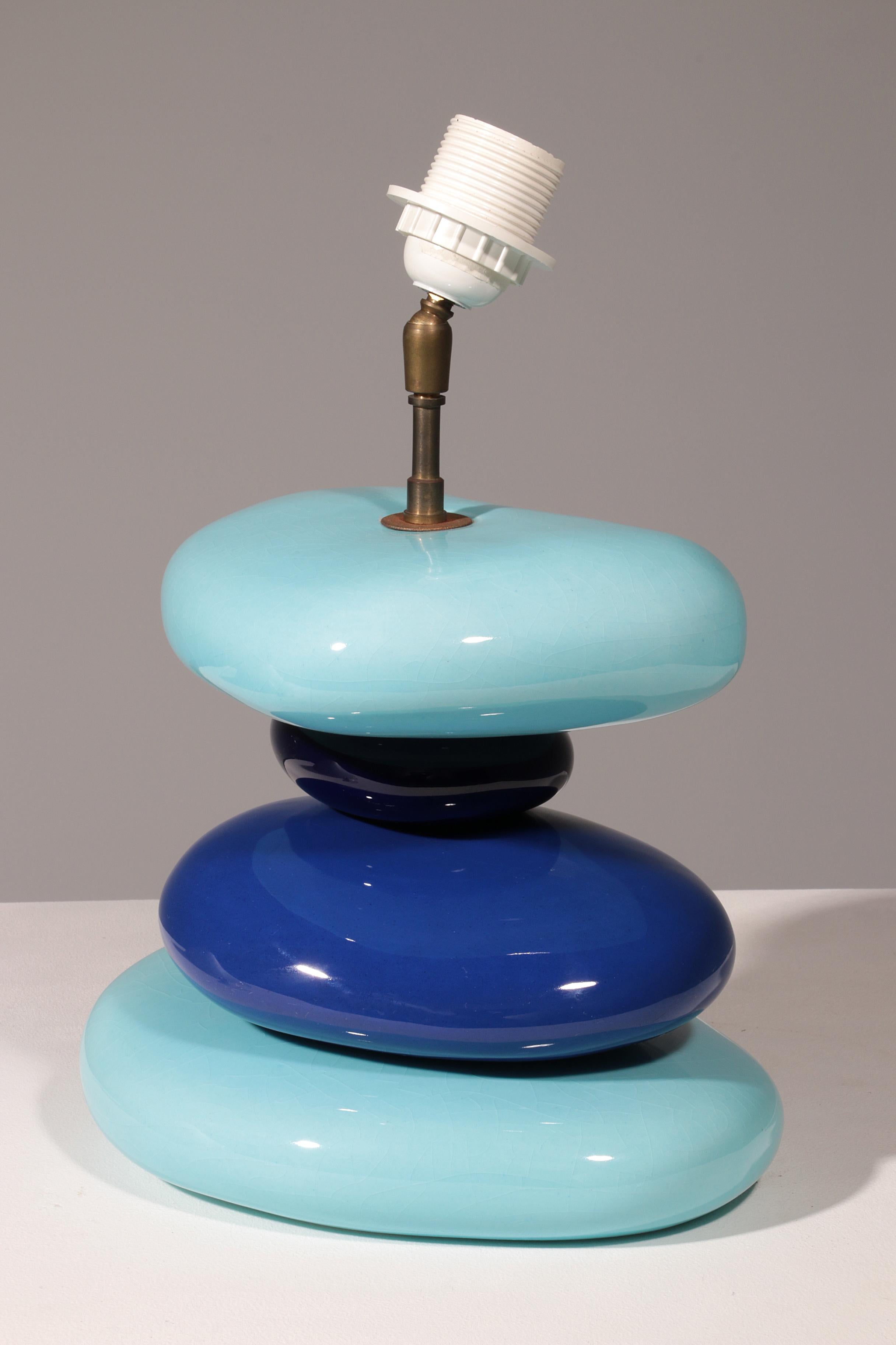 France Pebble table lamp by François Chatain, 1980s im Angebot 7