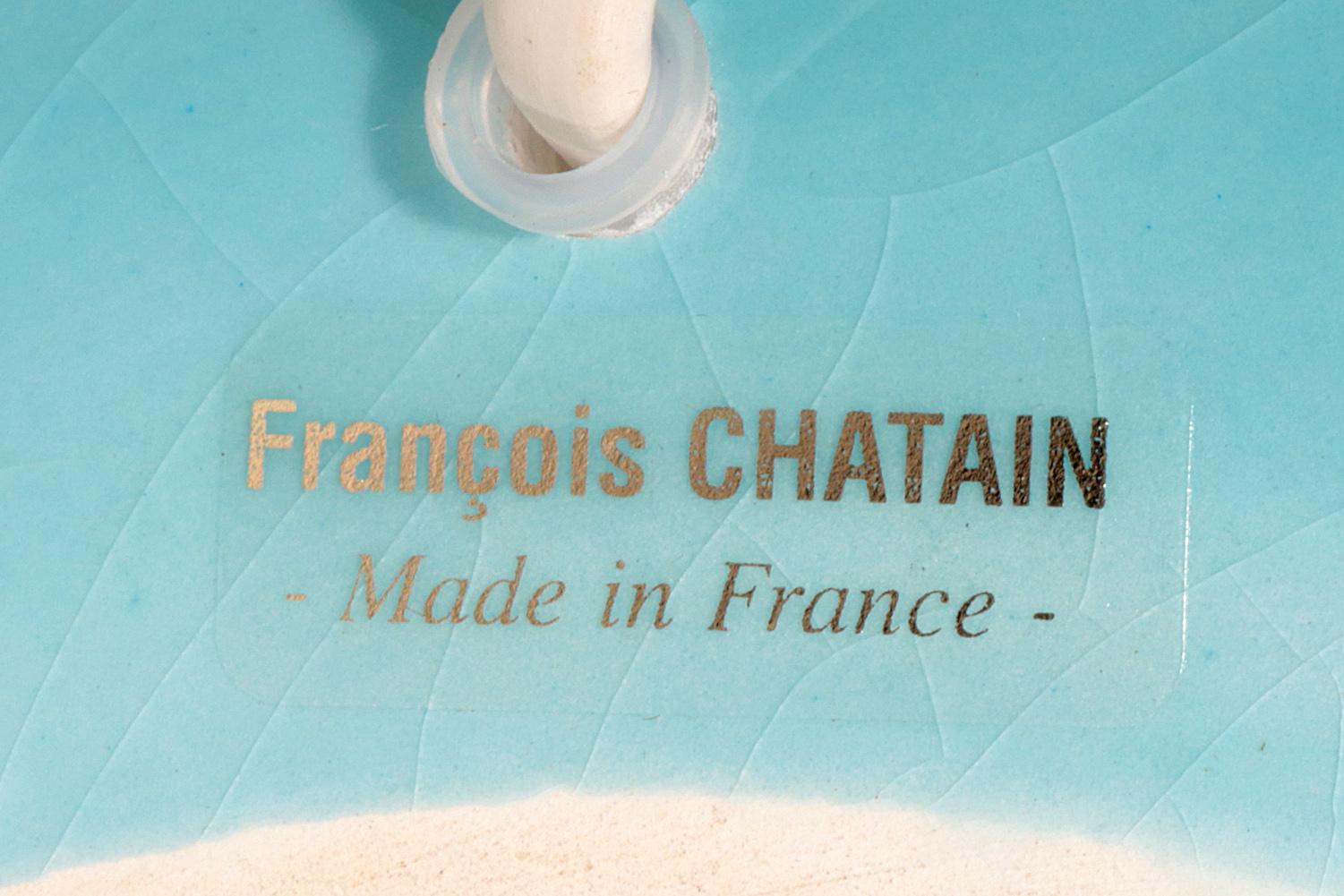 France Pebble table lamp by François Chatain, 1980s im Angebot 8