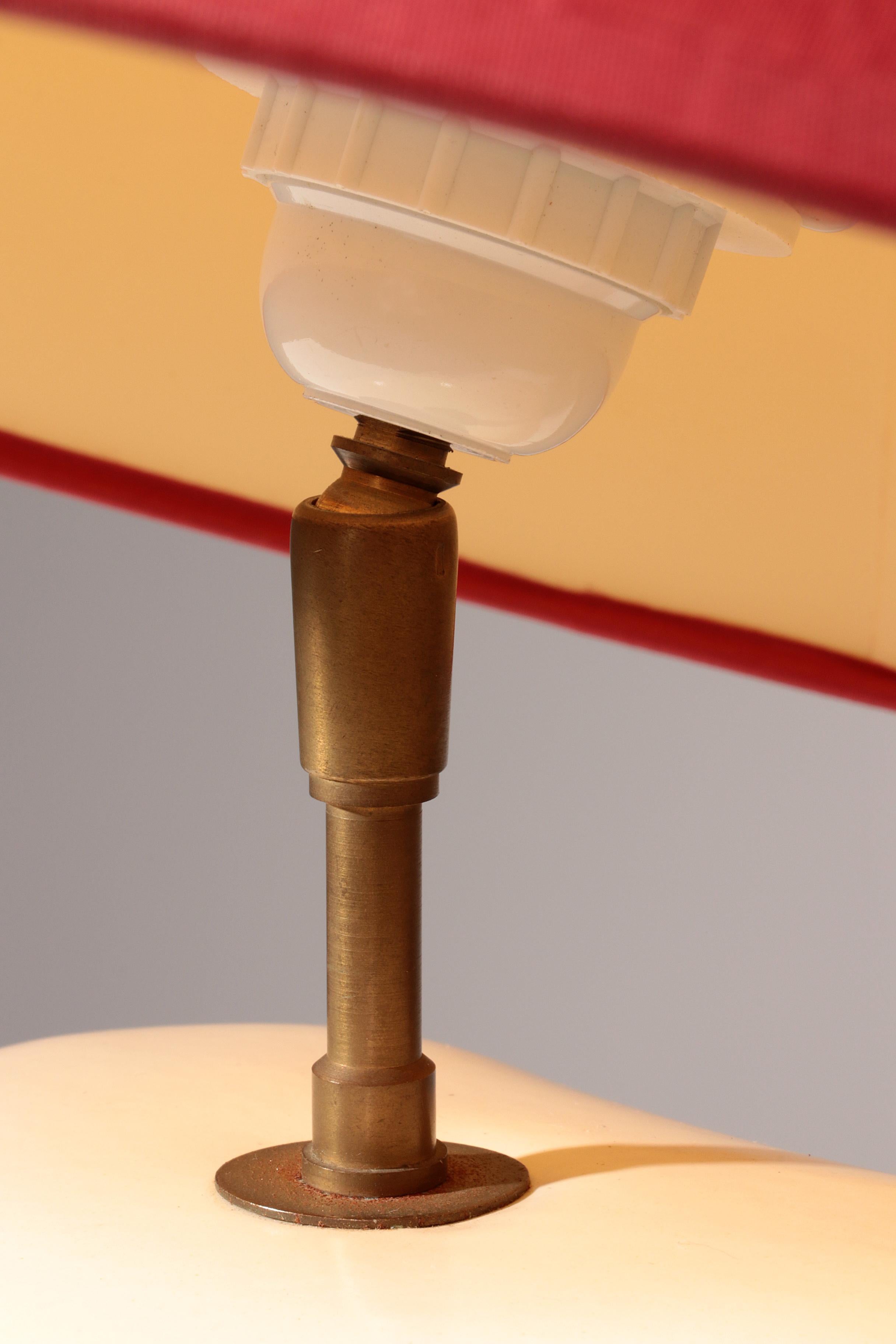 France Pebble table lamp by François Chatain, 1980s (Messing) im Angebot