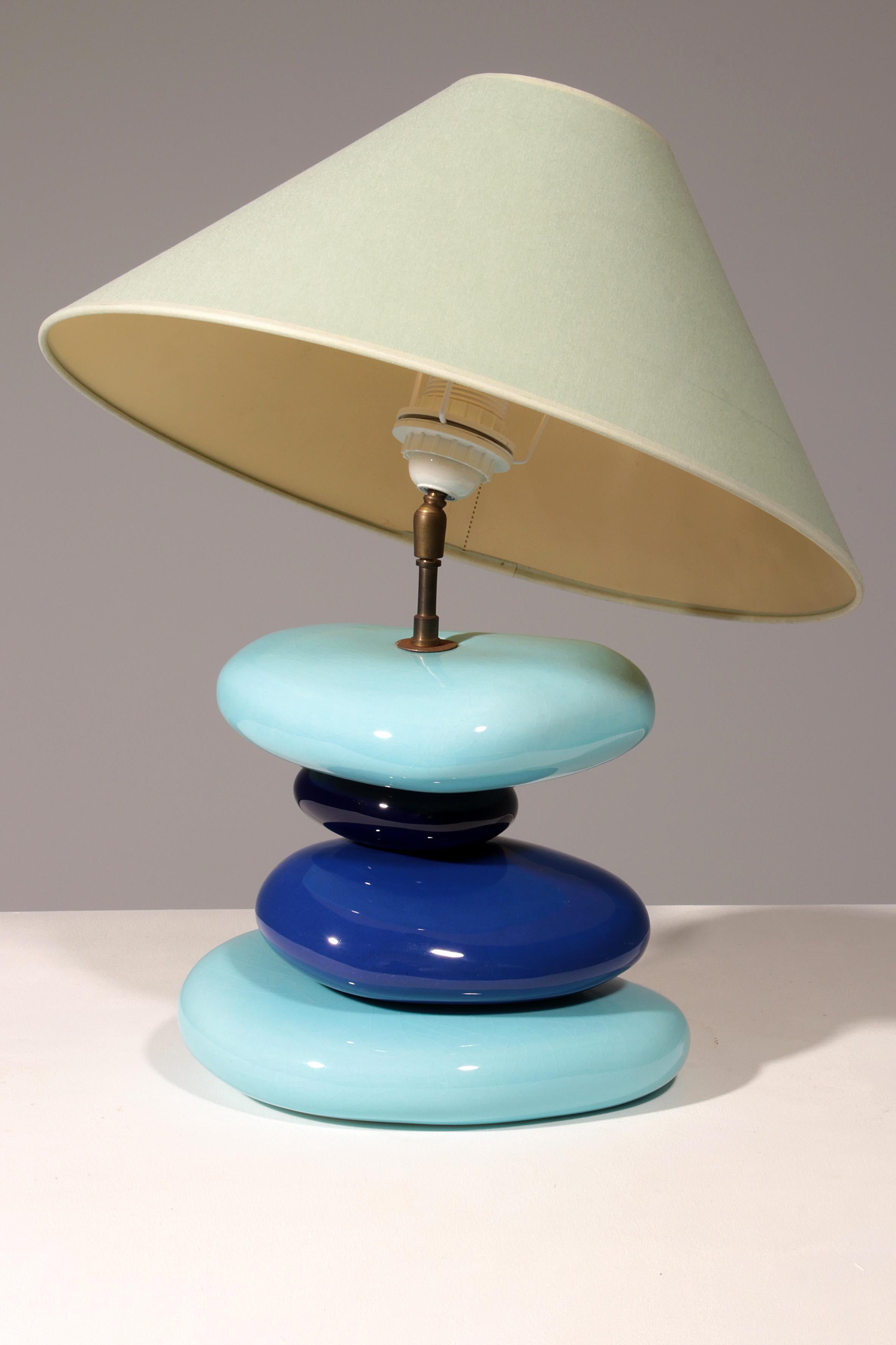 France Pebble table lamp by François Chatain, 1980s im Angebot 2