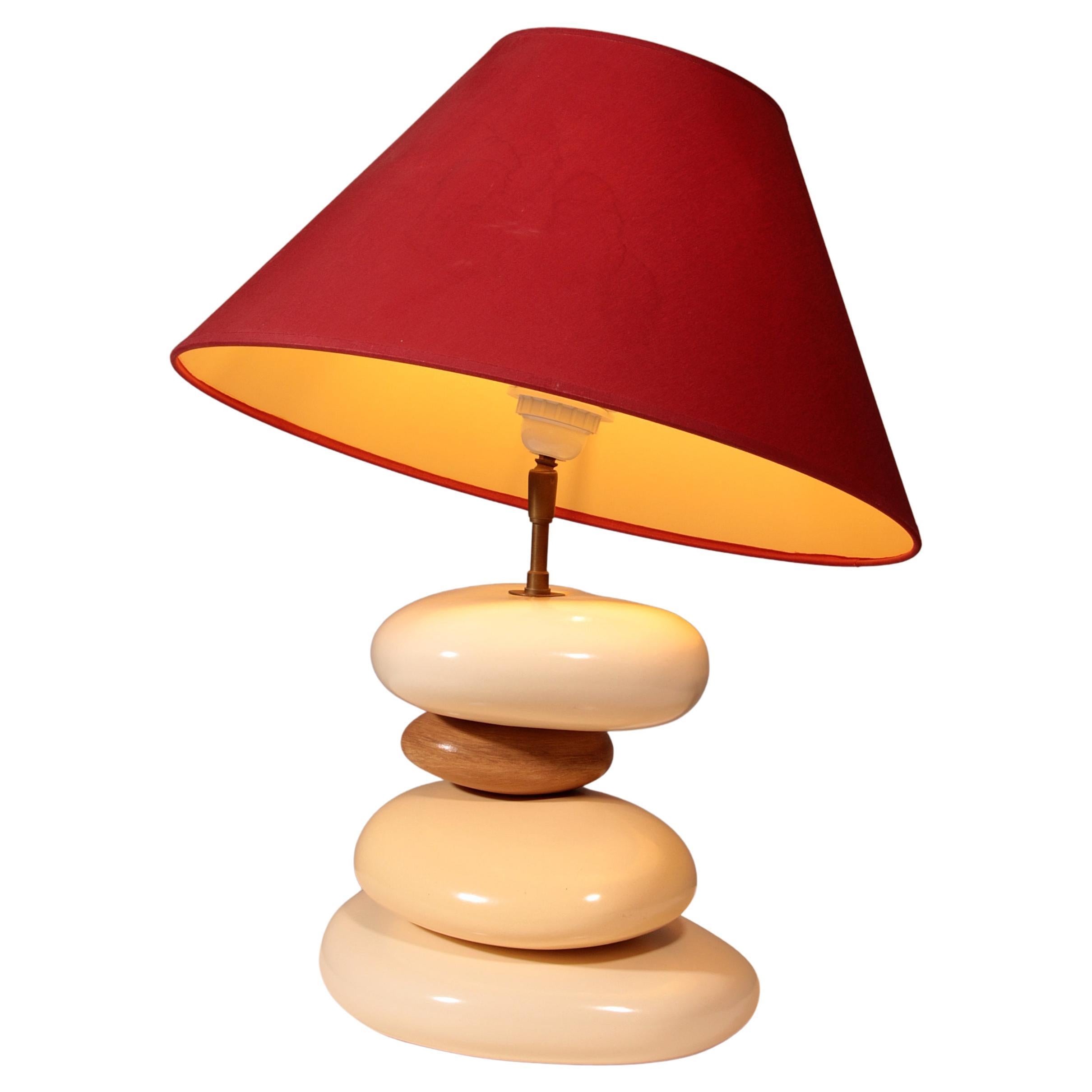 France Pebble table lamp by François Chatain, 1980s