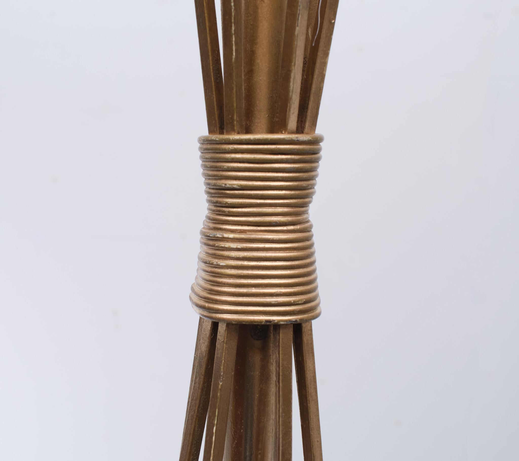 Metallic Thread France Provincial Standing Coatrack, 1950s  For Sale