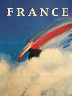 'France Rhone-Alpes' Original Vintage French Ski Poster, by Mathieu
