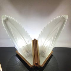 France Sconces Brass Glass 1930 France