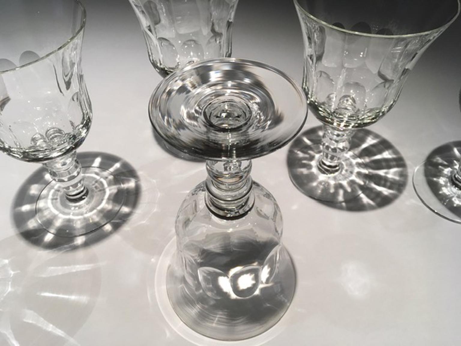 France Set 6 Clear Crystal Glasses For Sale 9