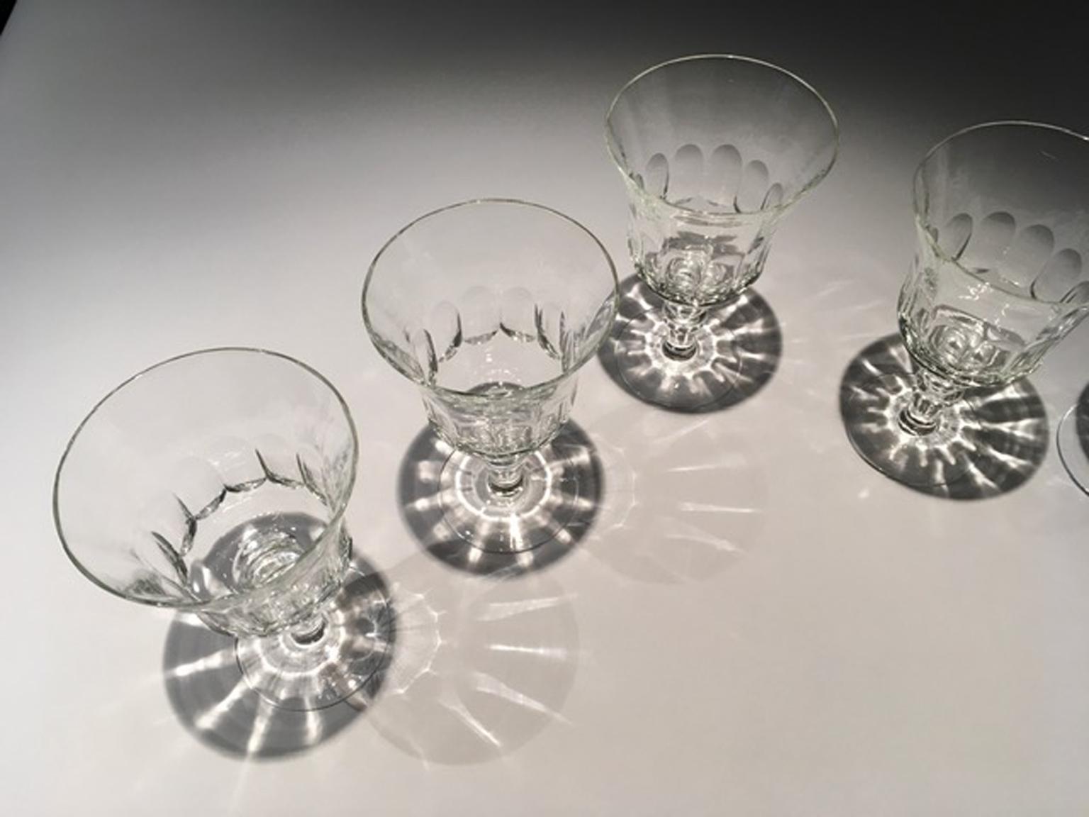 France Set 6 Clear Crystal Glasses For Sale 12
