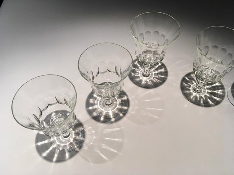 France Set 6 Clear Crystal Glasses For Sale at 1stDibs