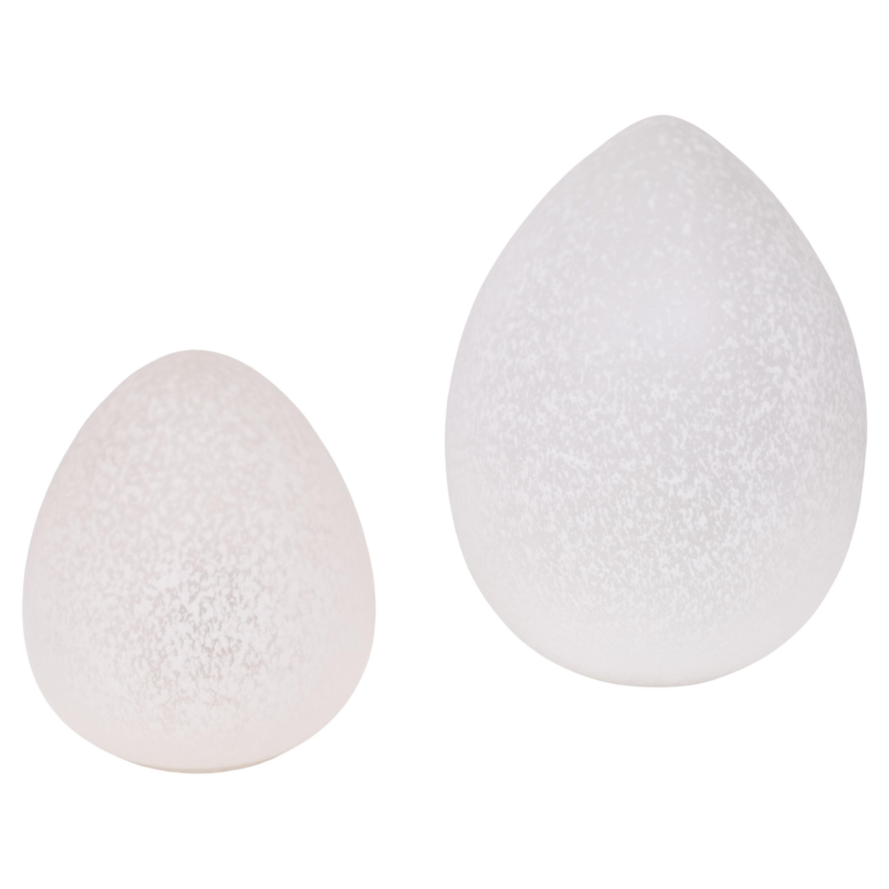 France set Egg lamps Domec Luminaires  1970s